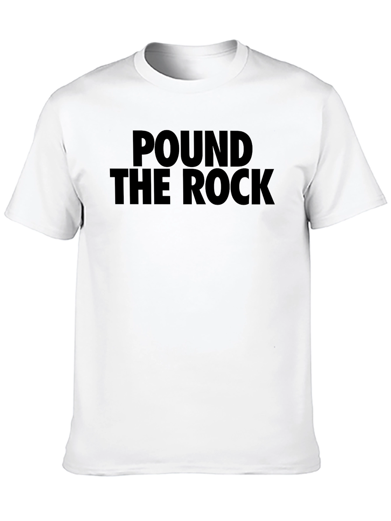 Pound The Rock Graphic Tee - Black Cotton T-Shirt