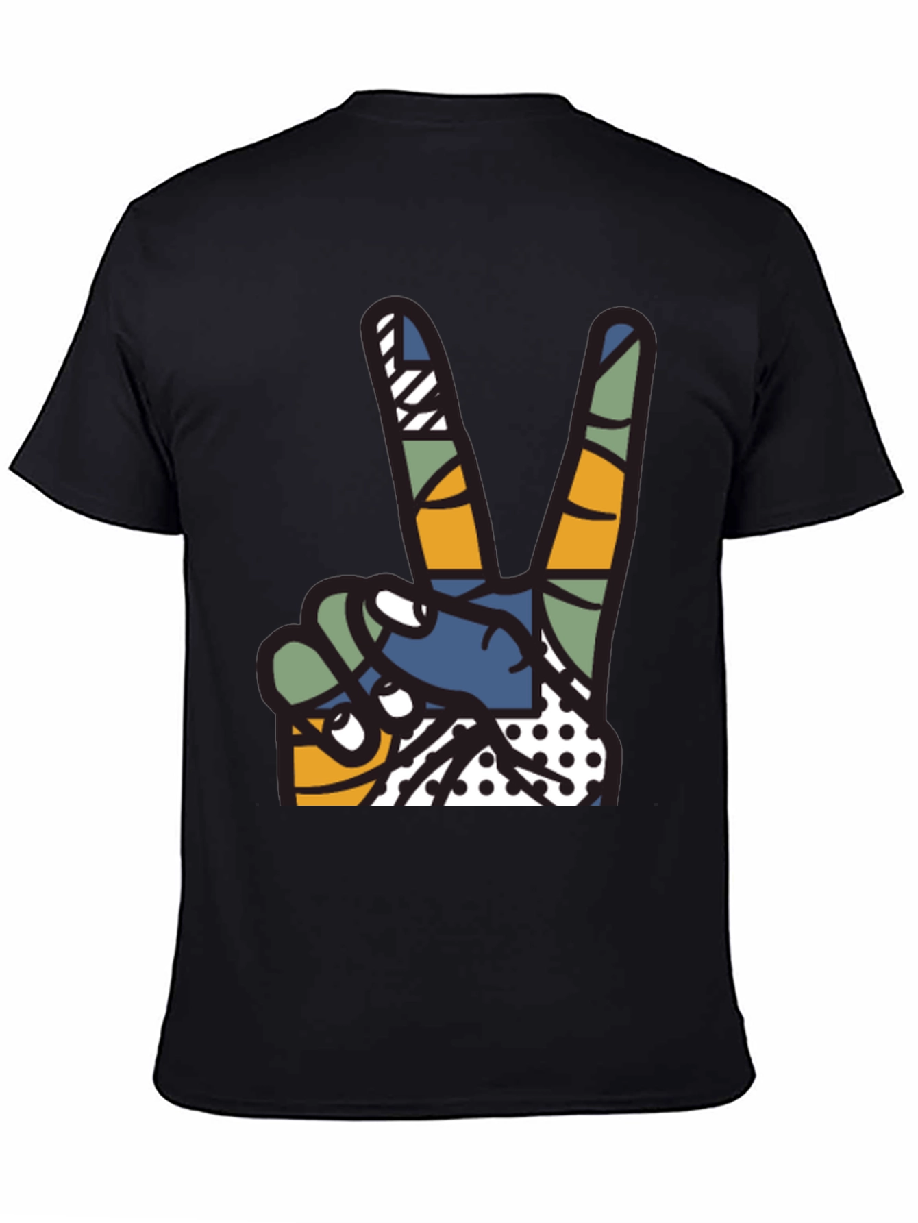 Abstract Peace Sign Graphic T-Shirt