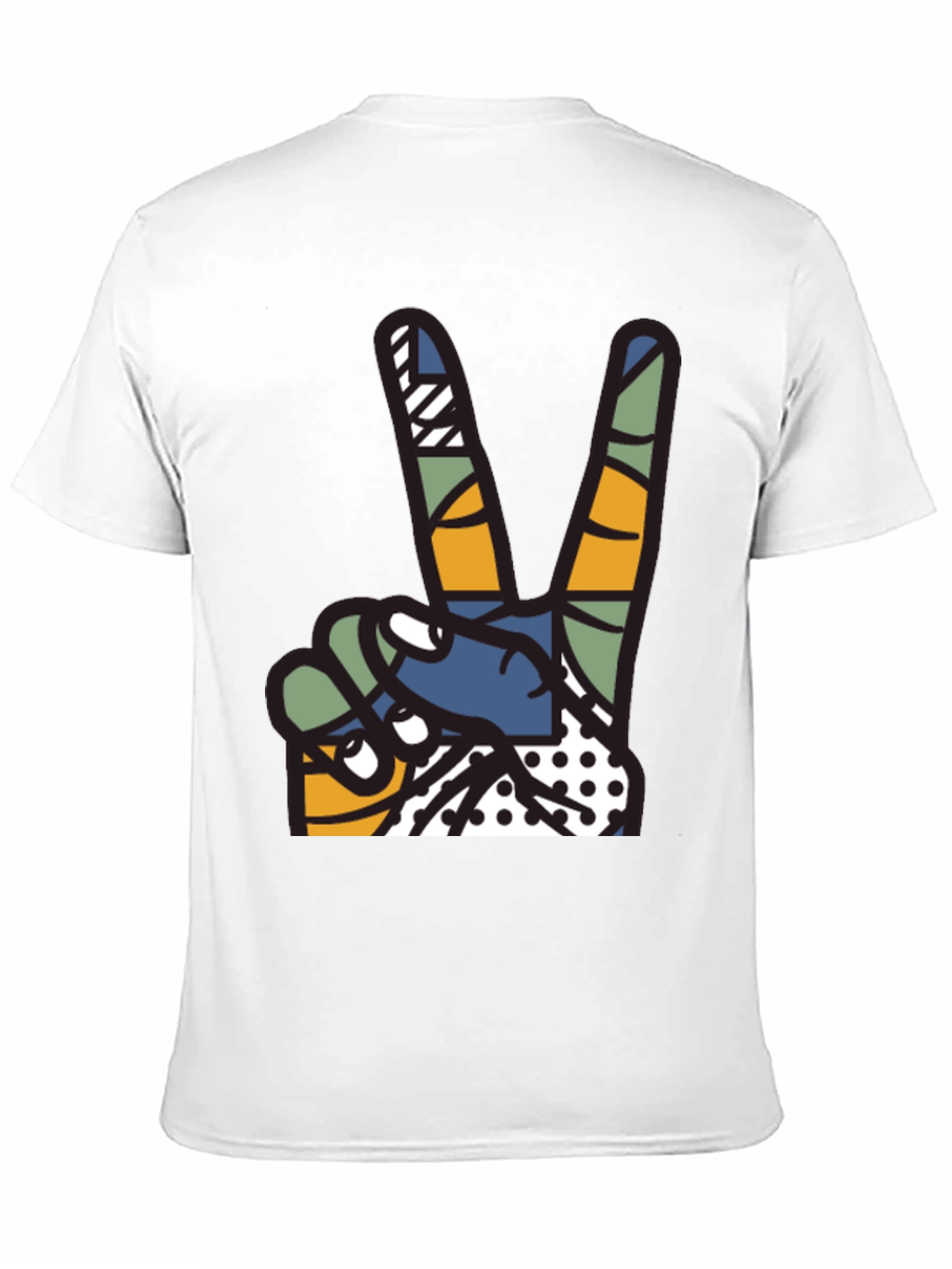 Abstract Peace Sign Graphic T-Shirt
