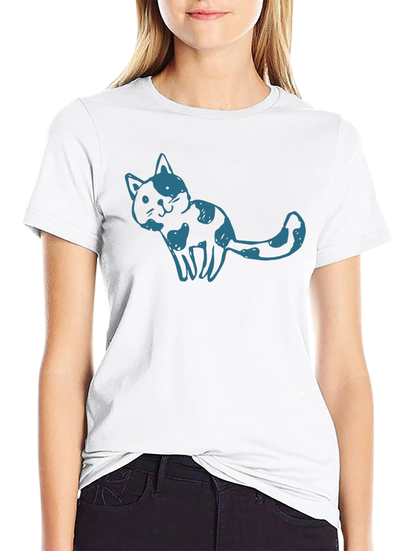 Cool Cat Graphic T-Shirt - Unisex Black Tee