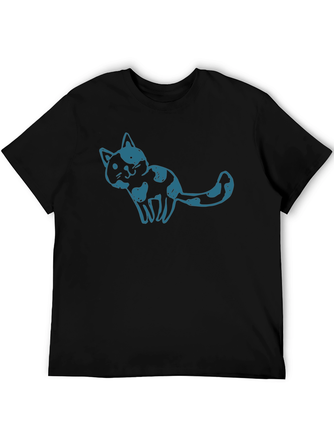 Cool Cat Graphic T-Shirt - Unisex Black Tee