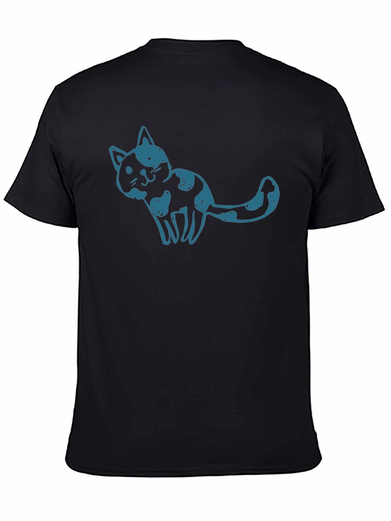 Cool Cat Graphic T-Shirt - Unisex Black Tee