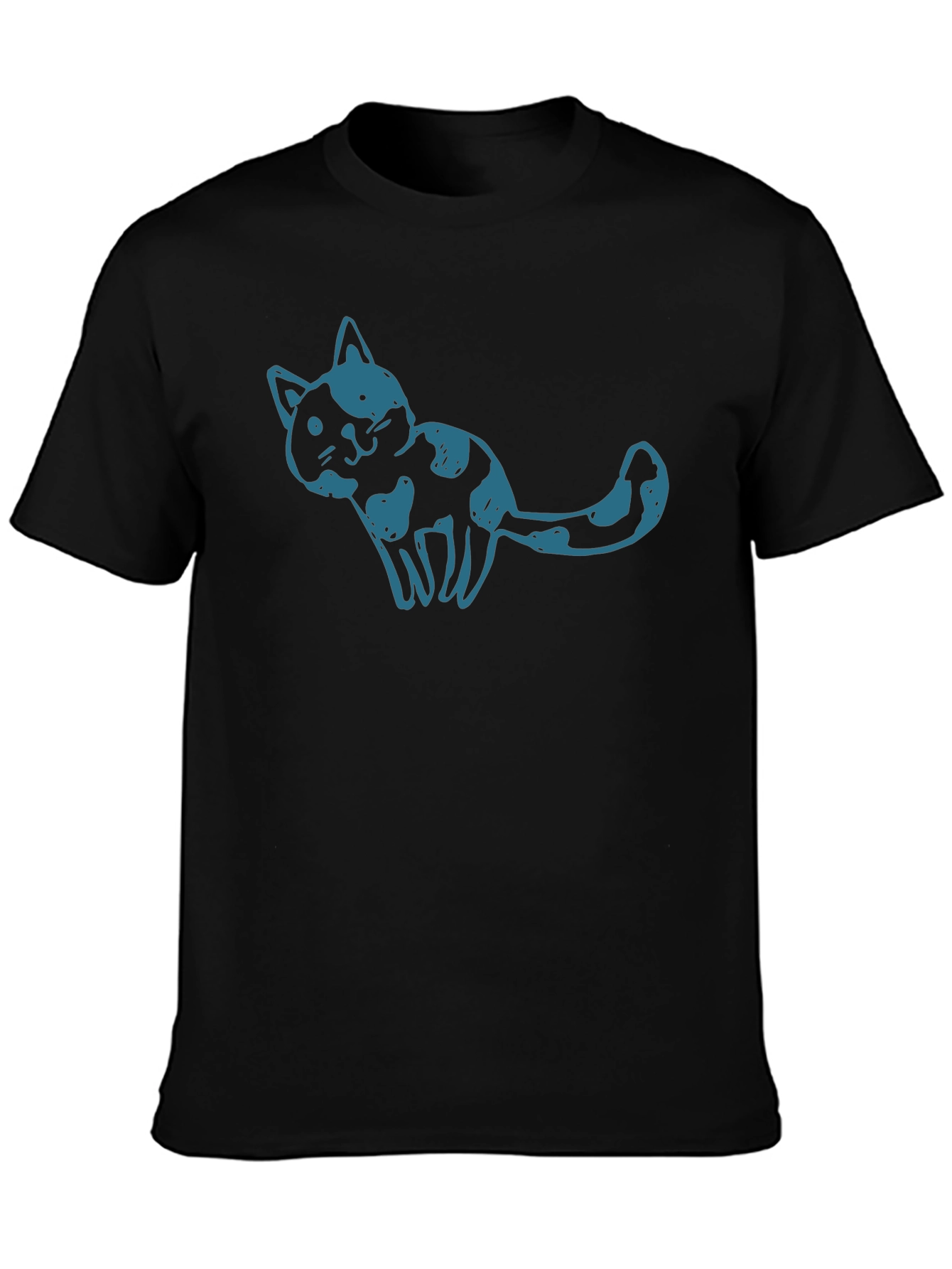 Cool Cat Graphic T-Shirt - Unisex Black Tee
