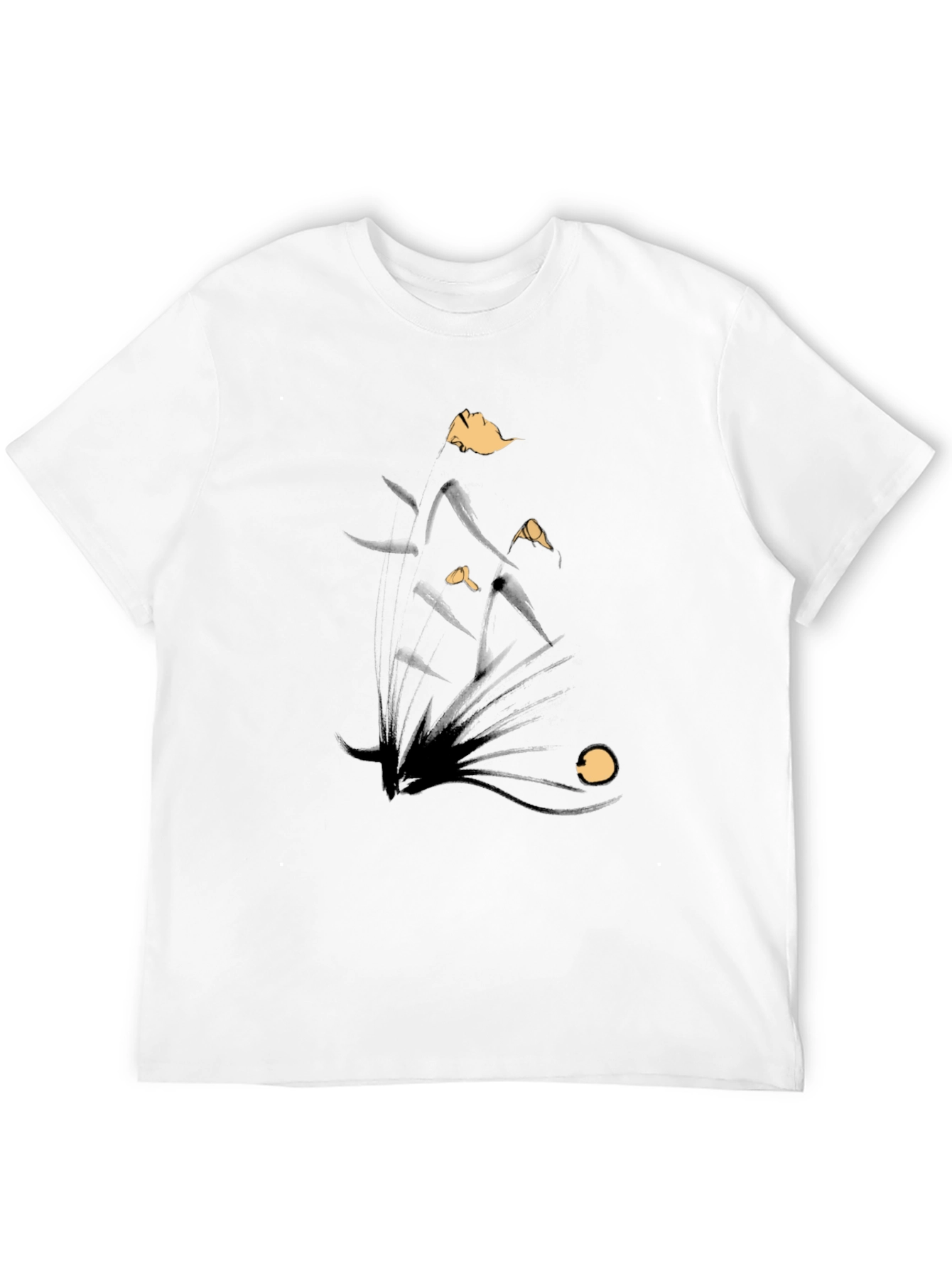 Abstract Black Graphic Tee for Men