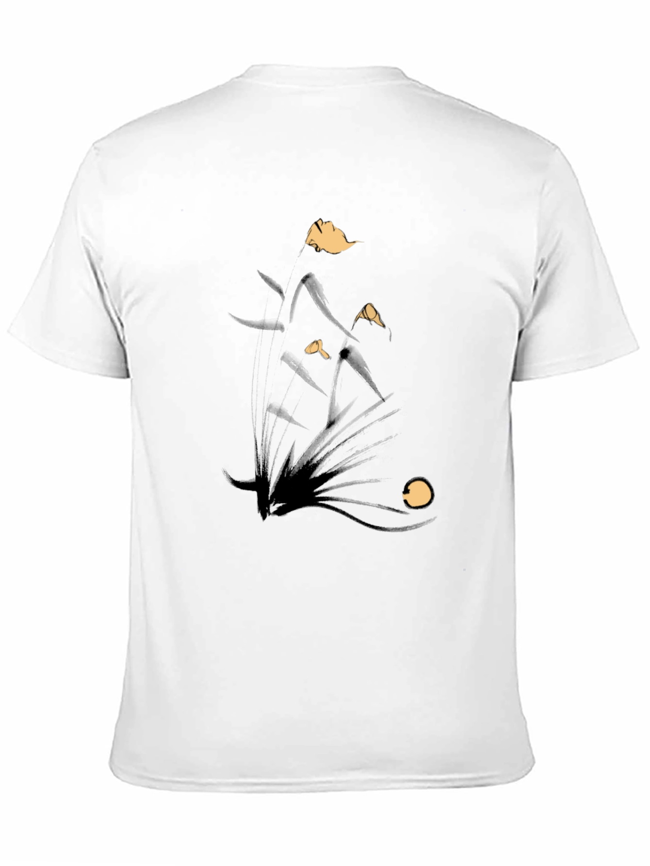 Abstract Black Graphic Tee for Men