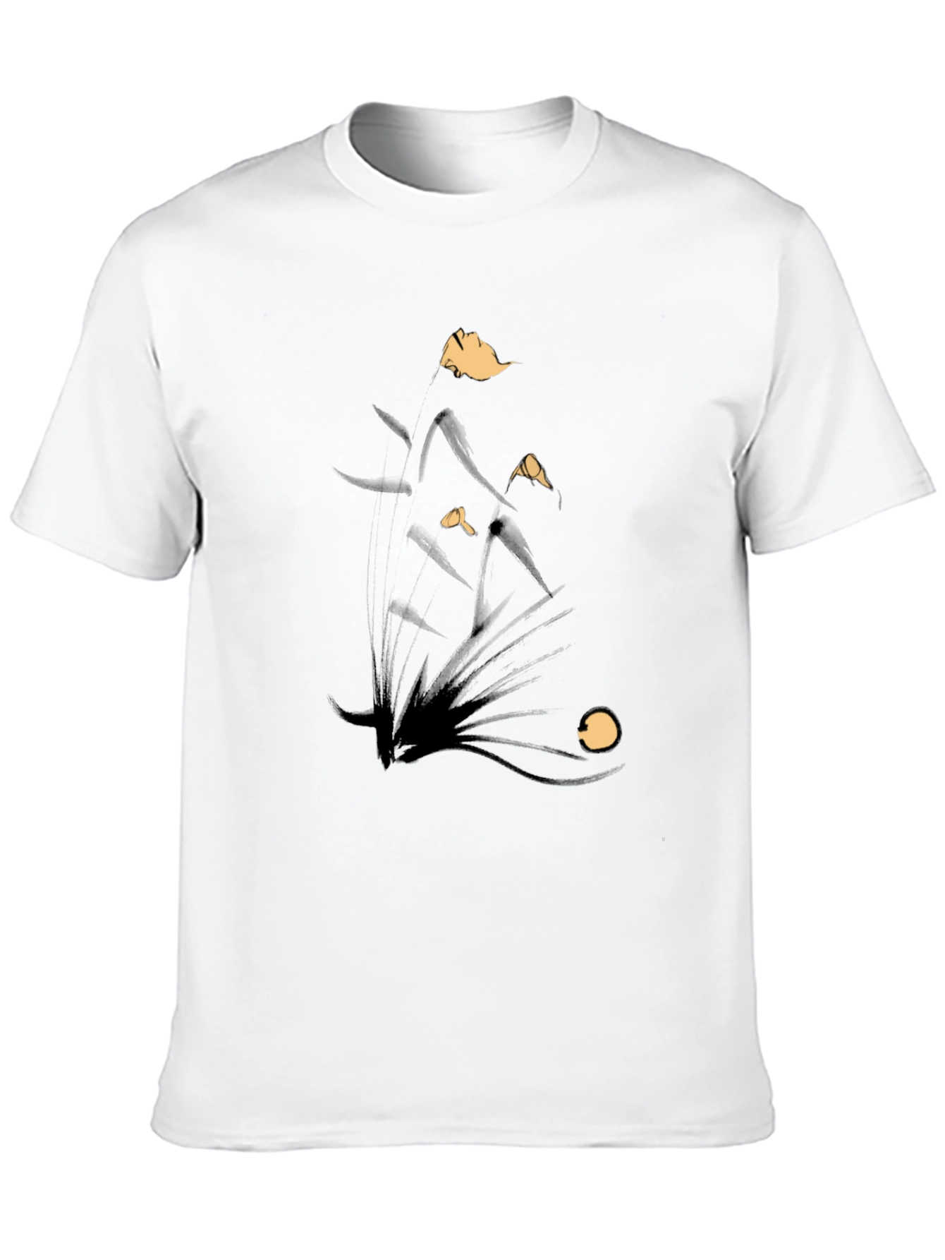 Abstract Black Graphic Tee for Men