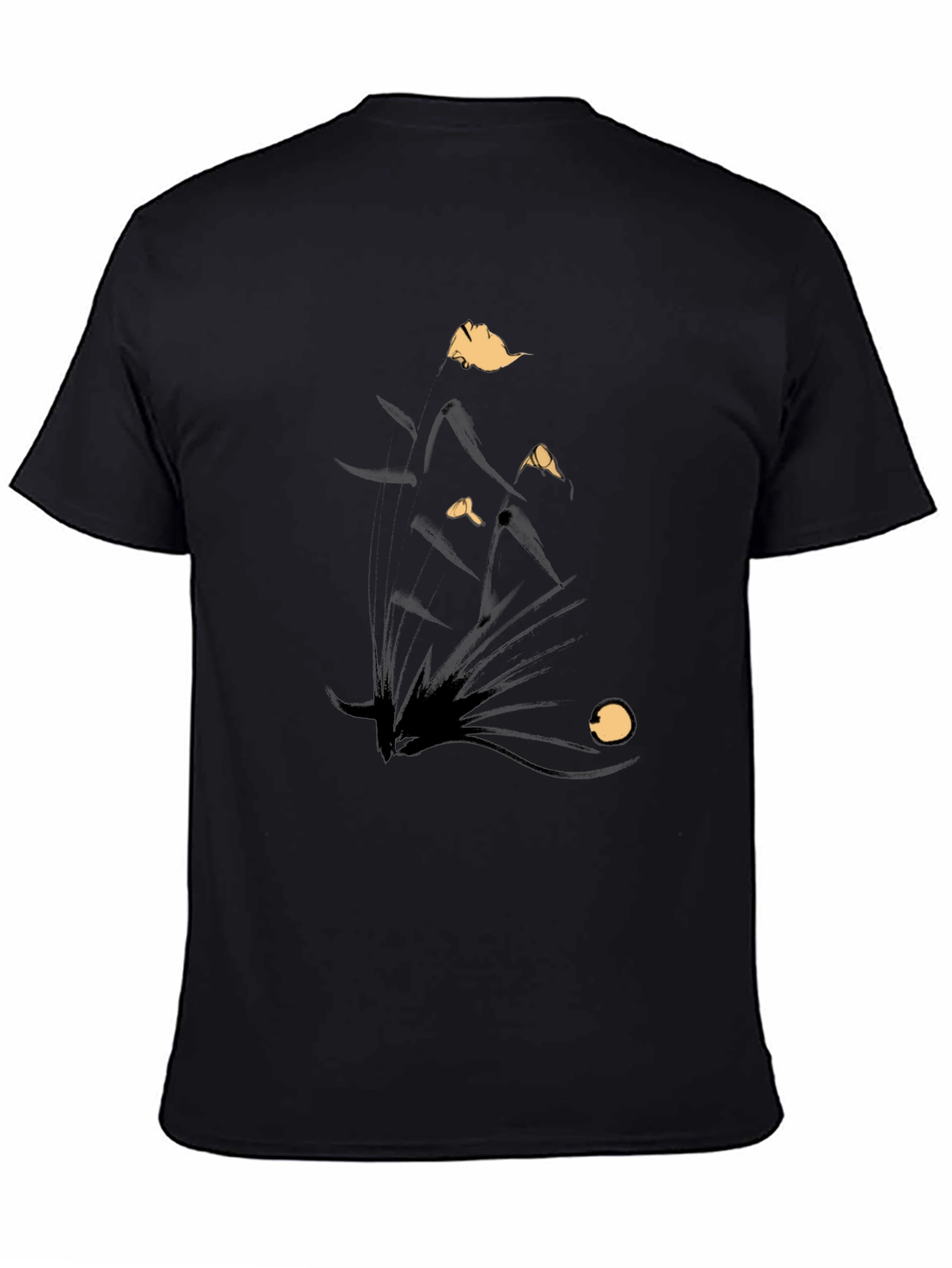 Abstract Black Graphic Tee for Men