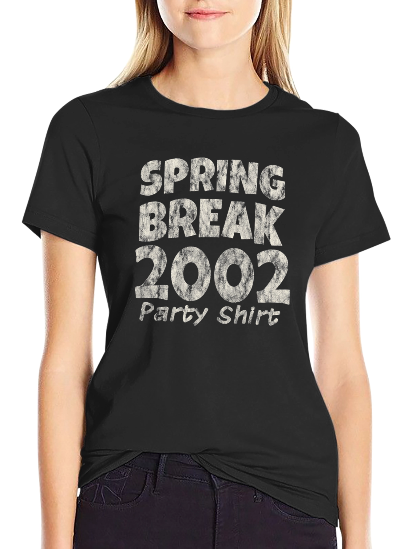 Spring Break 2002 Party Shirt Black Tee