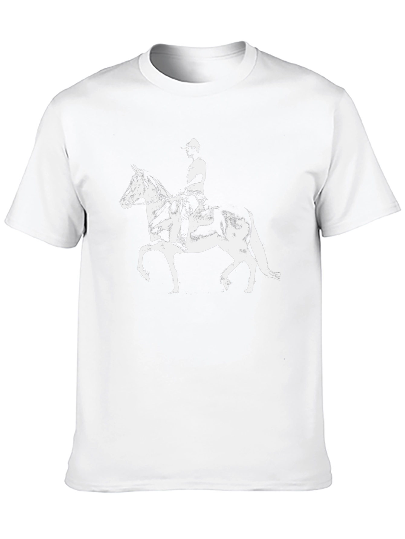 Horse Rider Graphic Tee - Black Cotton Blend