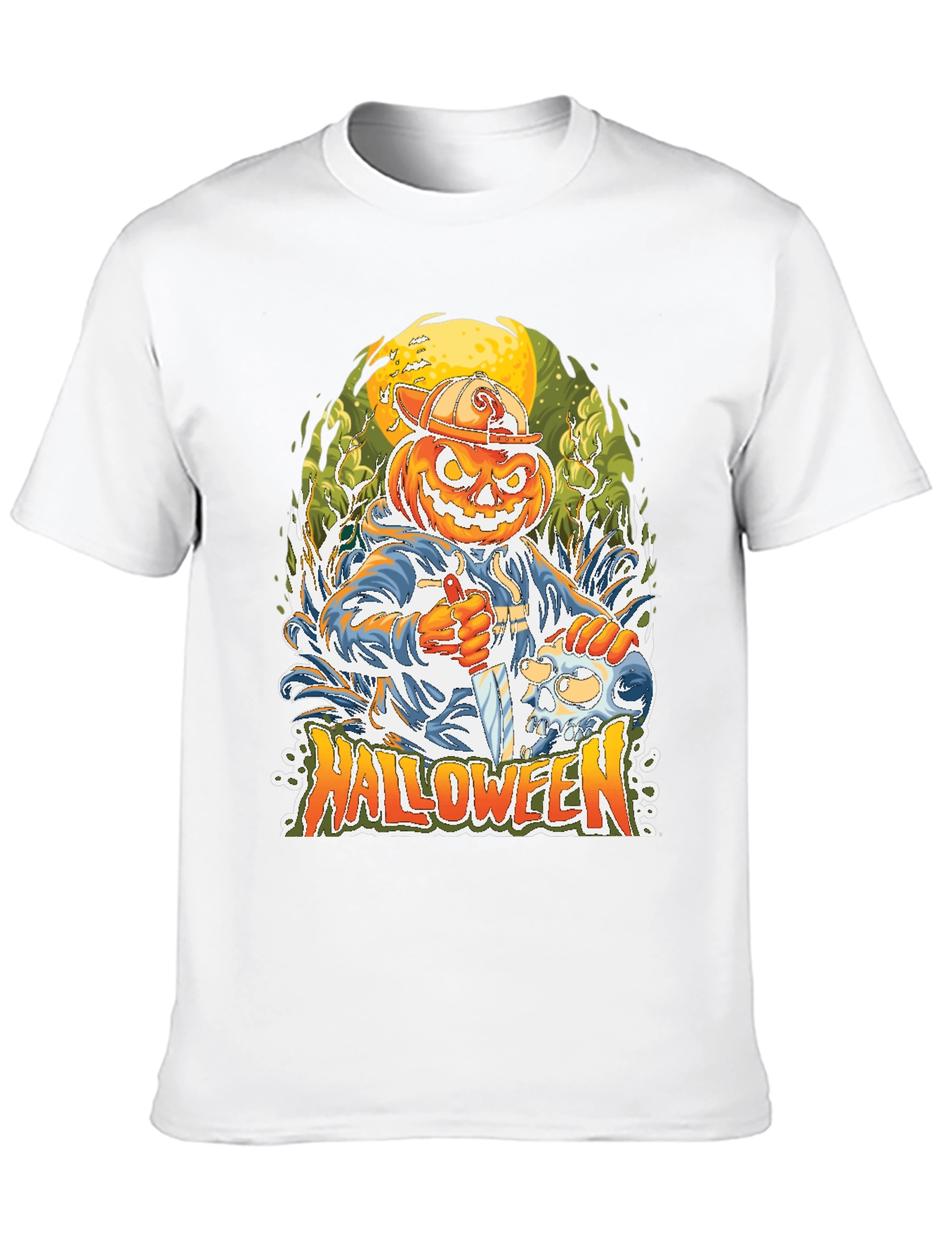 Halloween Pumpkin Head T-Shirt