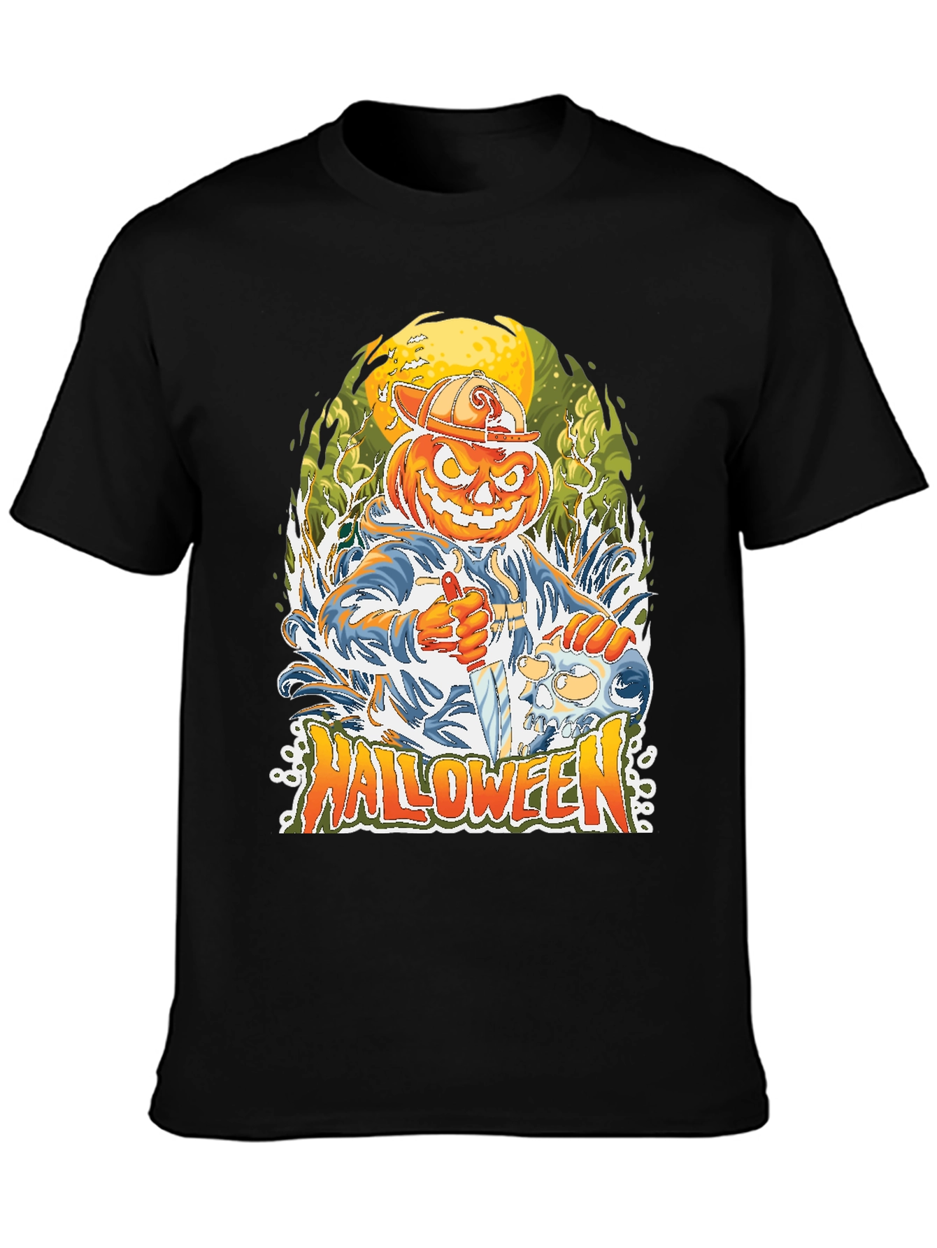 Halloween Pumpkin Head T-Shirt