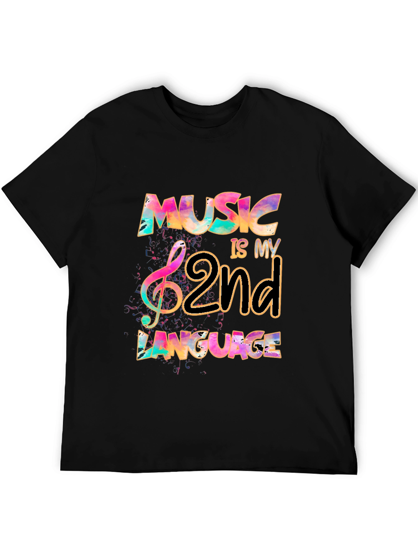 Music Is My 2nd Language Graphic Tee