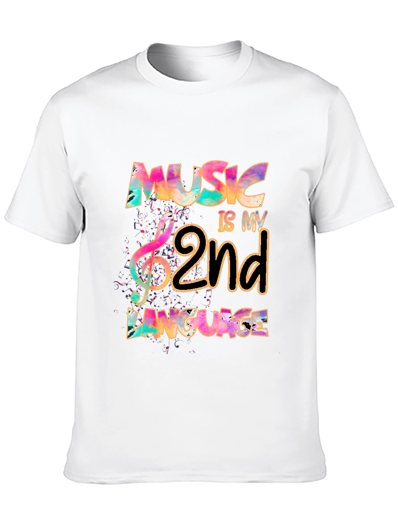 Music Is My 2nd Language Graphic Tee