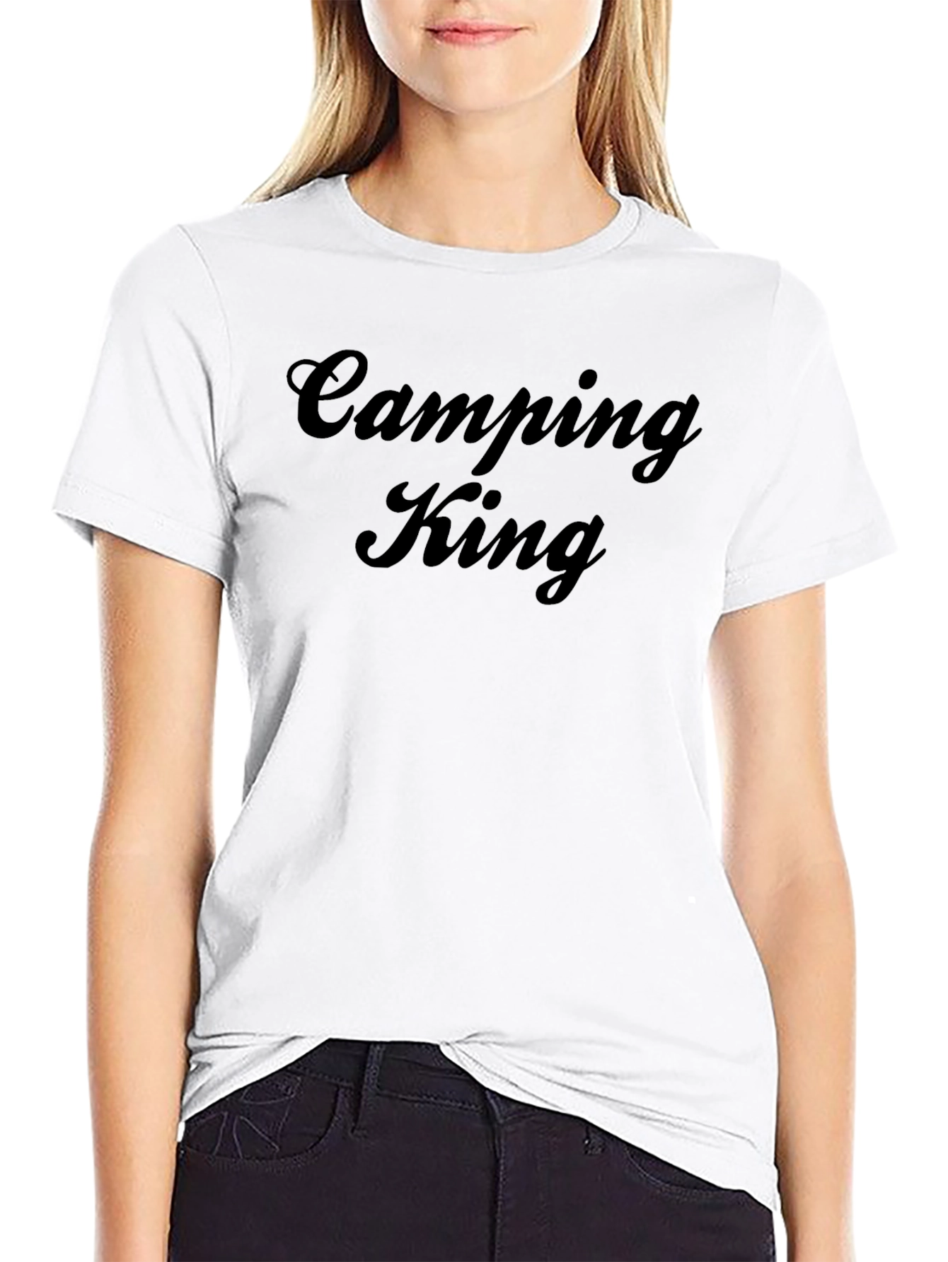 Camping King Black Graphic Tee