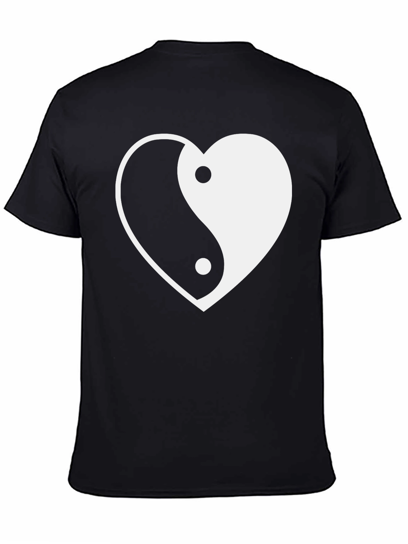 Yin Yang Heart Graphic Tee - Stylish Comfort
