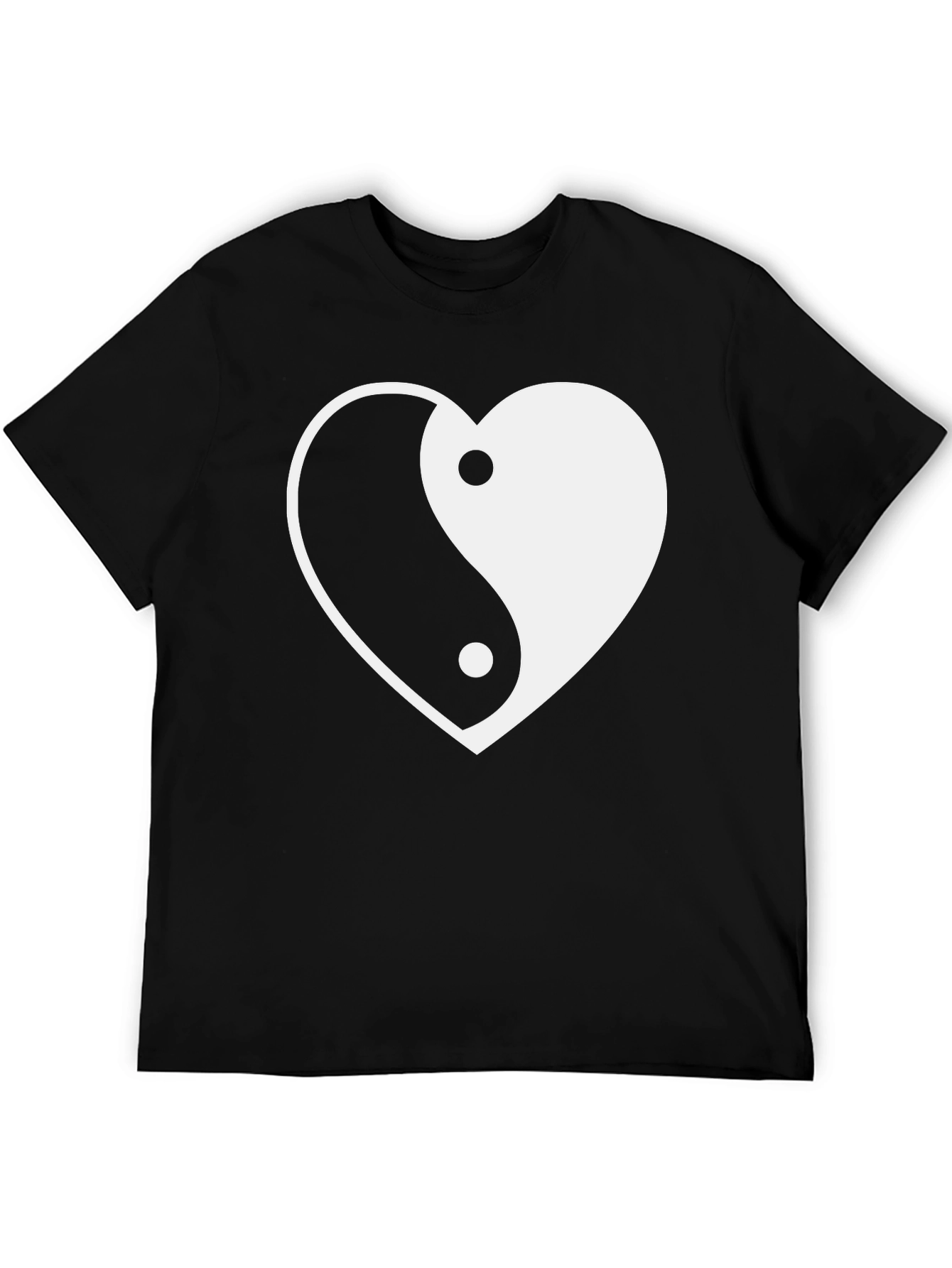 Yin Yang Heart Graphic Tee - Stylish Comfort