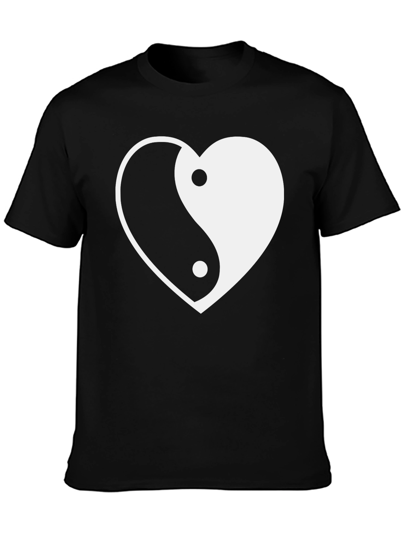 Yin Yang Heart Graphic Tee - Stylish Comfort