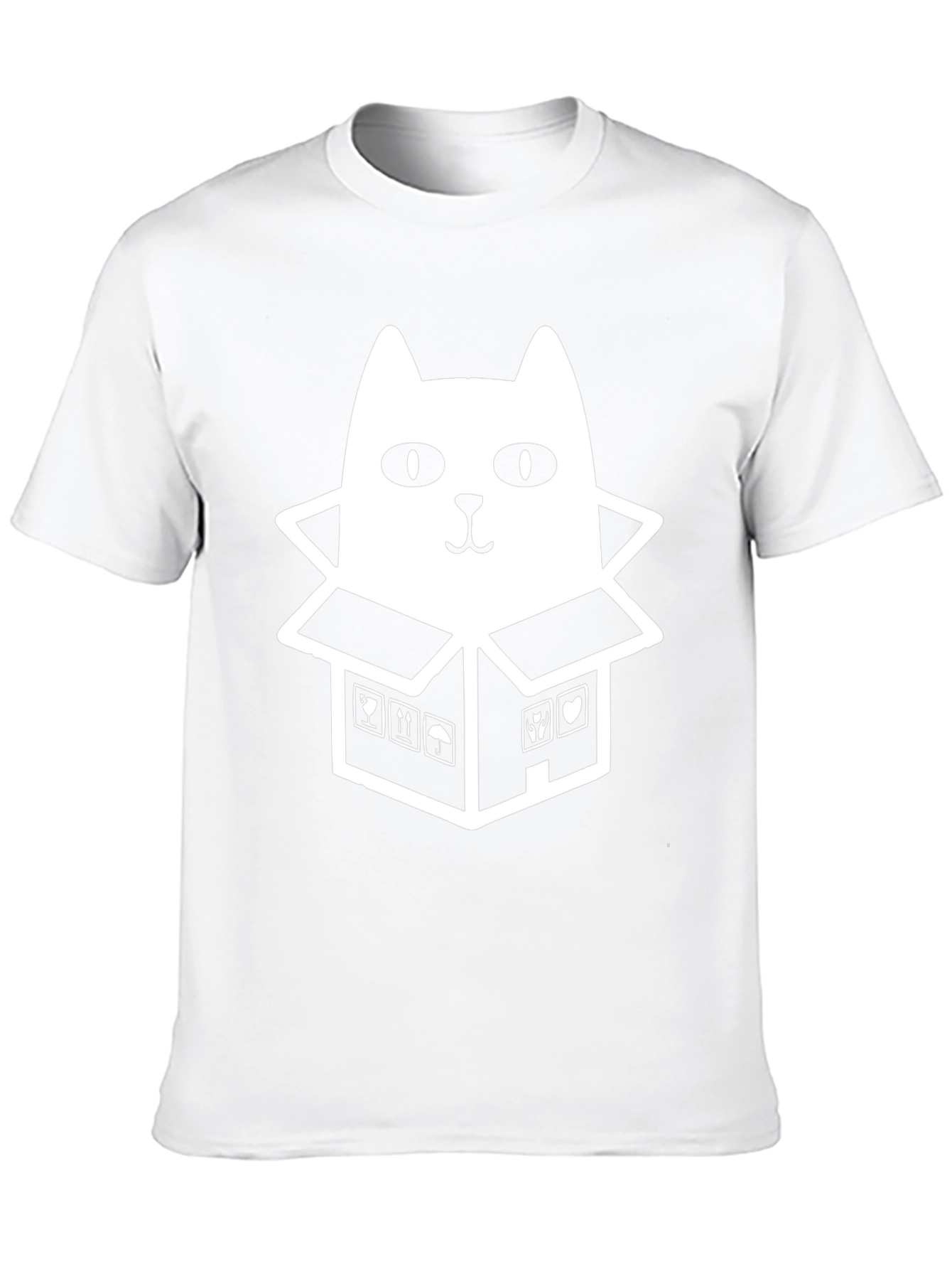 Cat in a Box Graphic Tee - Black