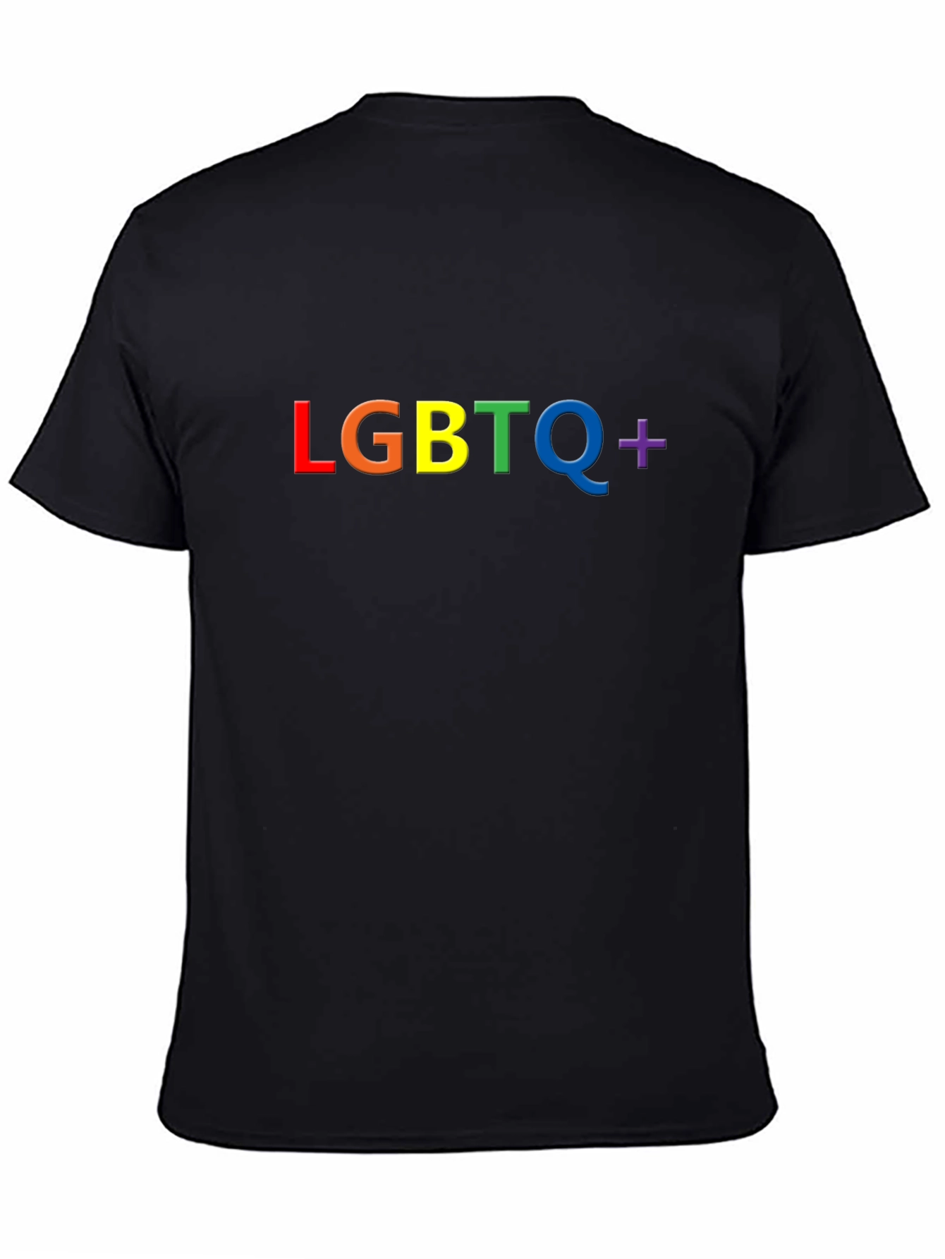 LGBTQ+ Pride Rainbow T-Shirt - Black