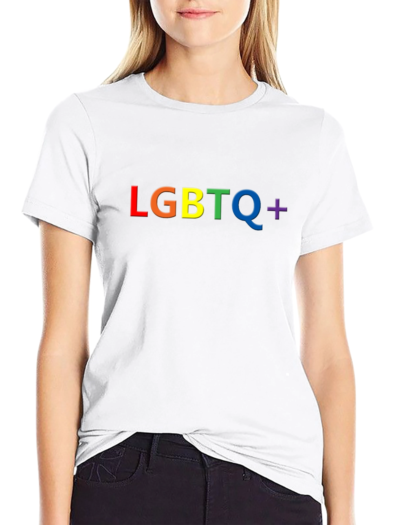 LGBTQ+ Pride Rainbow T-Shirt - Black
