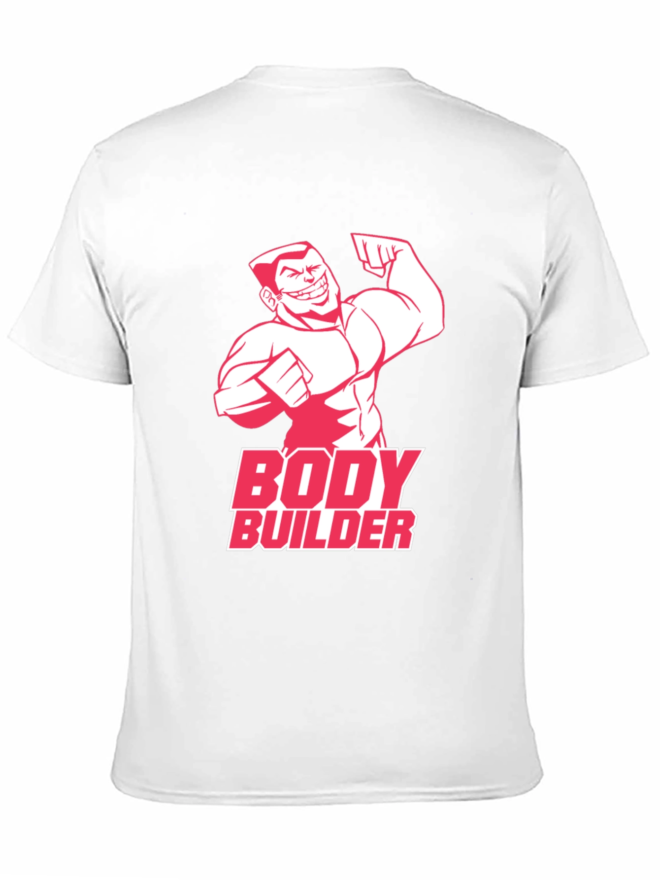 Bodybuilder Graphic Tee - Black Cotton Gym T-Shirt