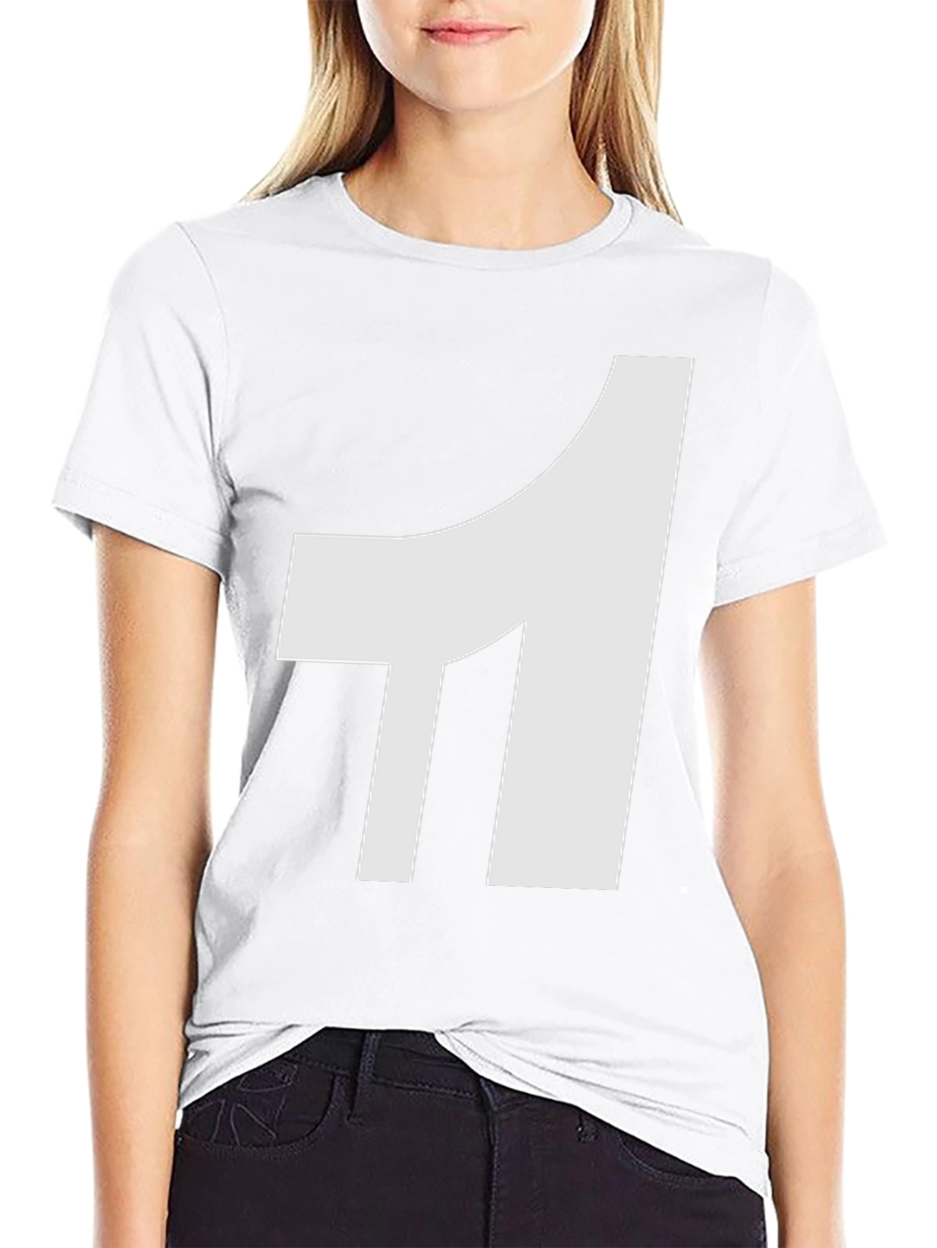 Bold White Number One Graphic Tee