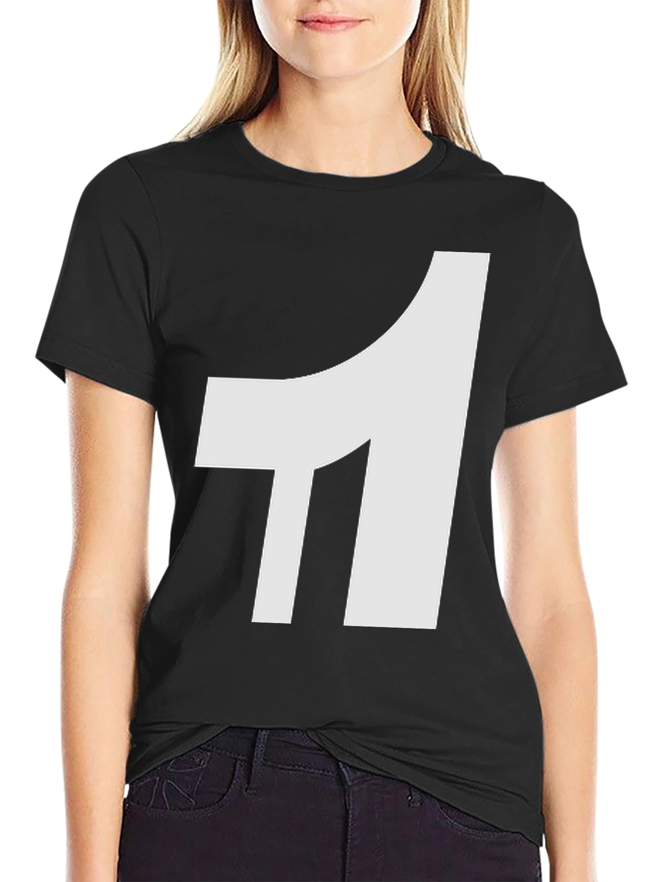 Bold White Number One Graphic Tee