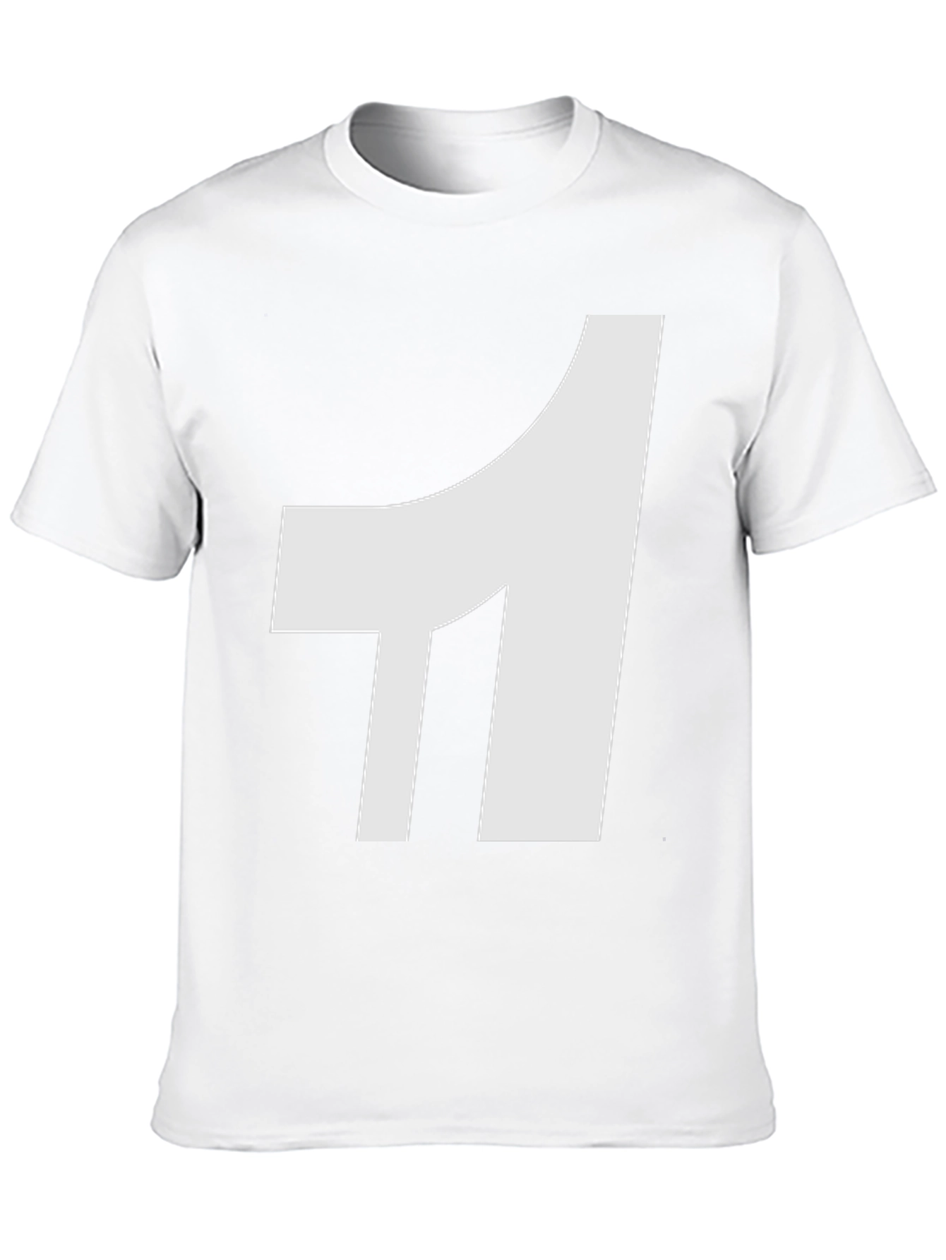Bold White Number One Graphic Tee