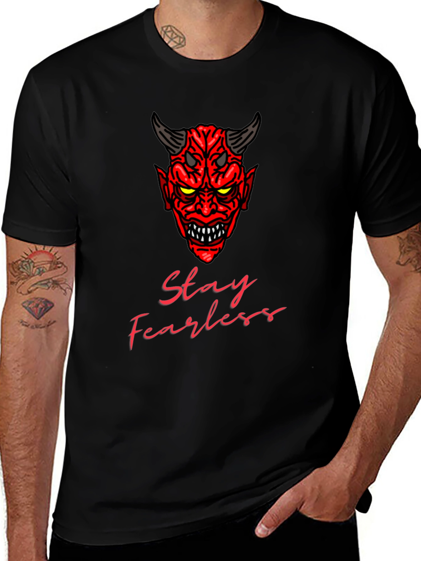 Stay Fearless Graphic Tee - Bold Devil Design