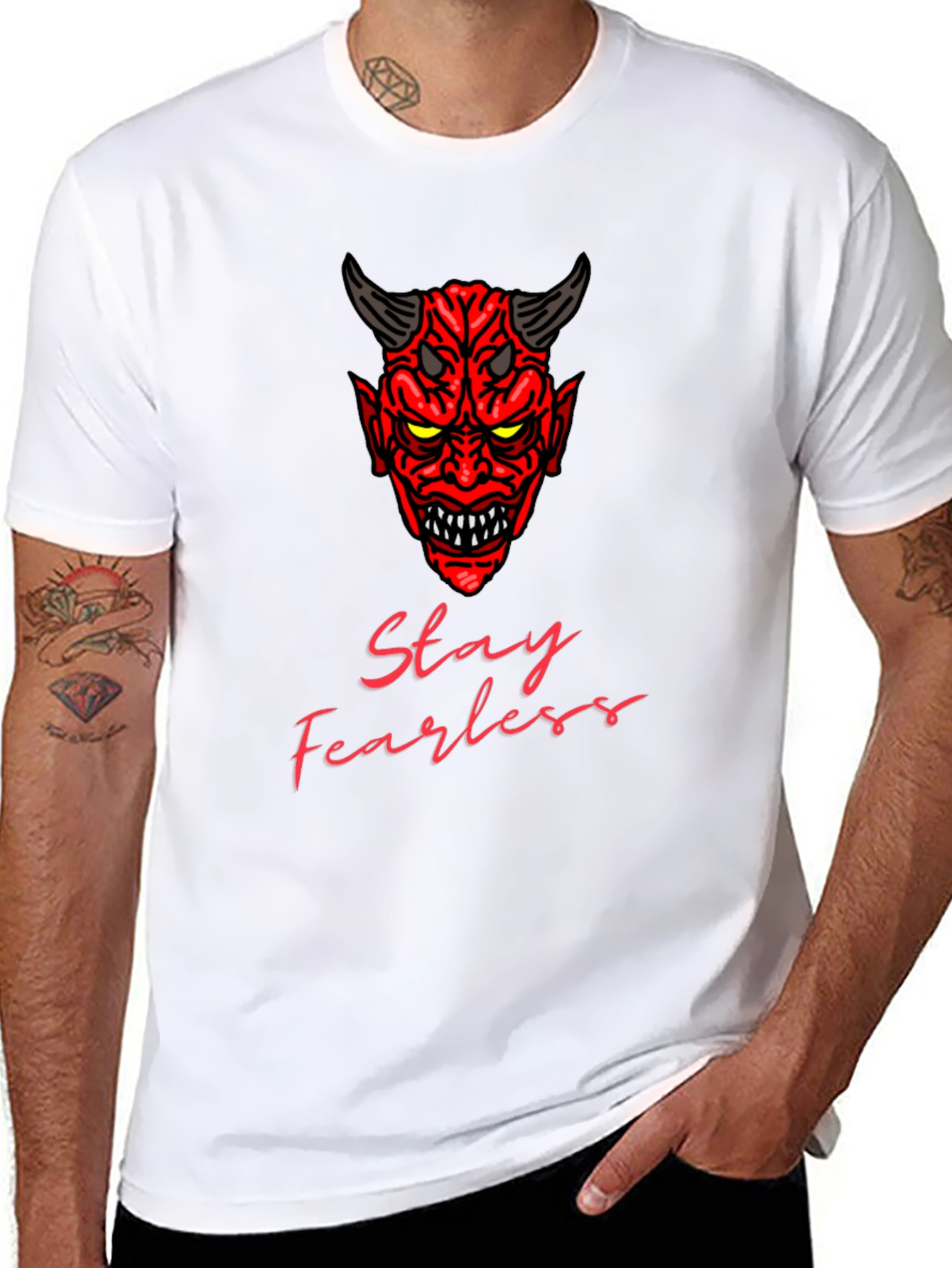 Stay Fearless Graphic Tee - Bold Devil Design