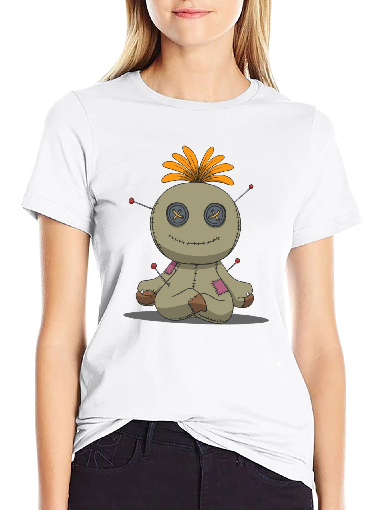 Voodoo Doll Graphic Tee - Dark Humor T-Shirt