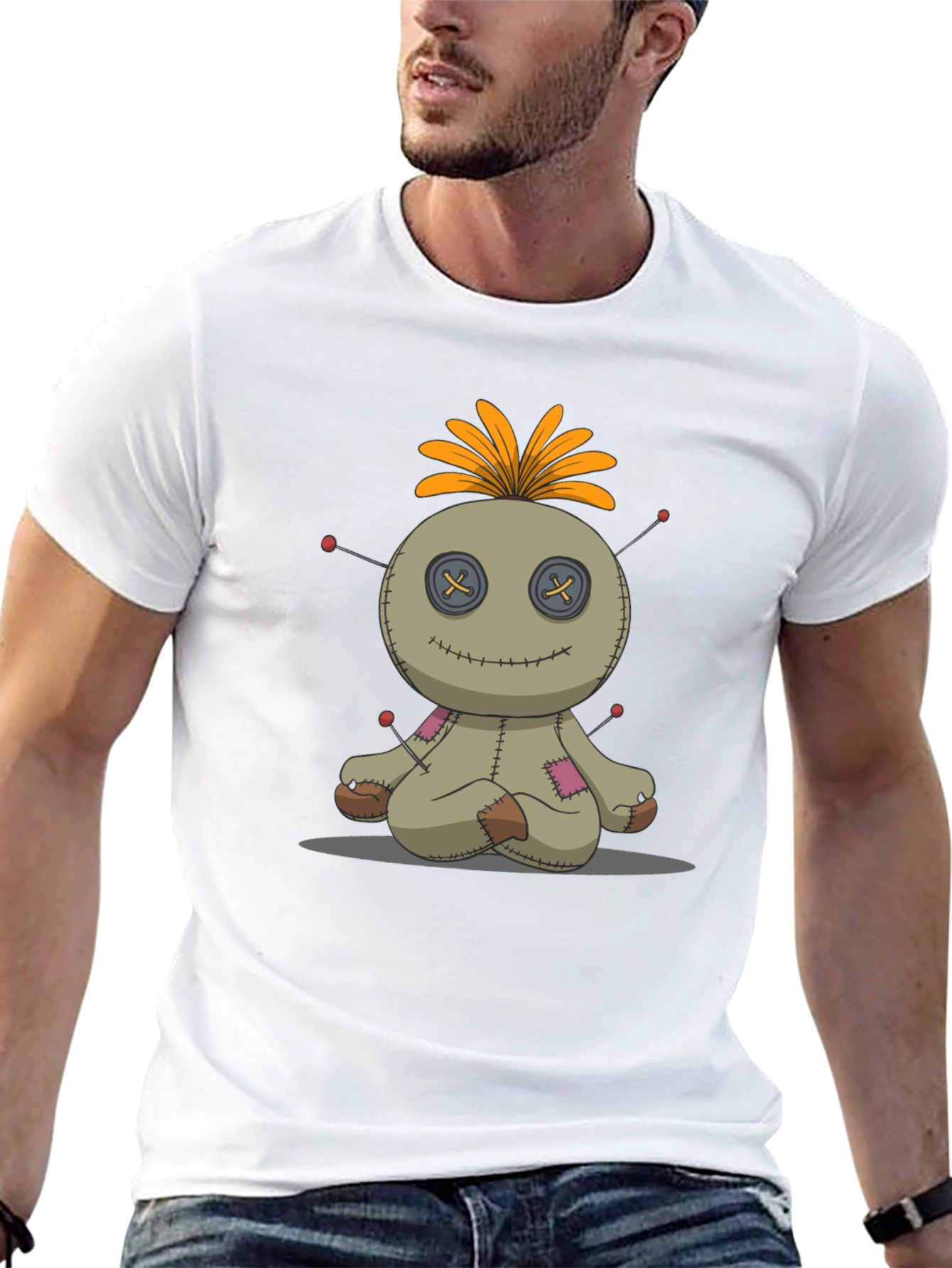 Voodoo Doll Graphic Tee - Dark Humor T-Shirt