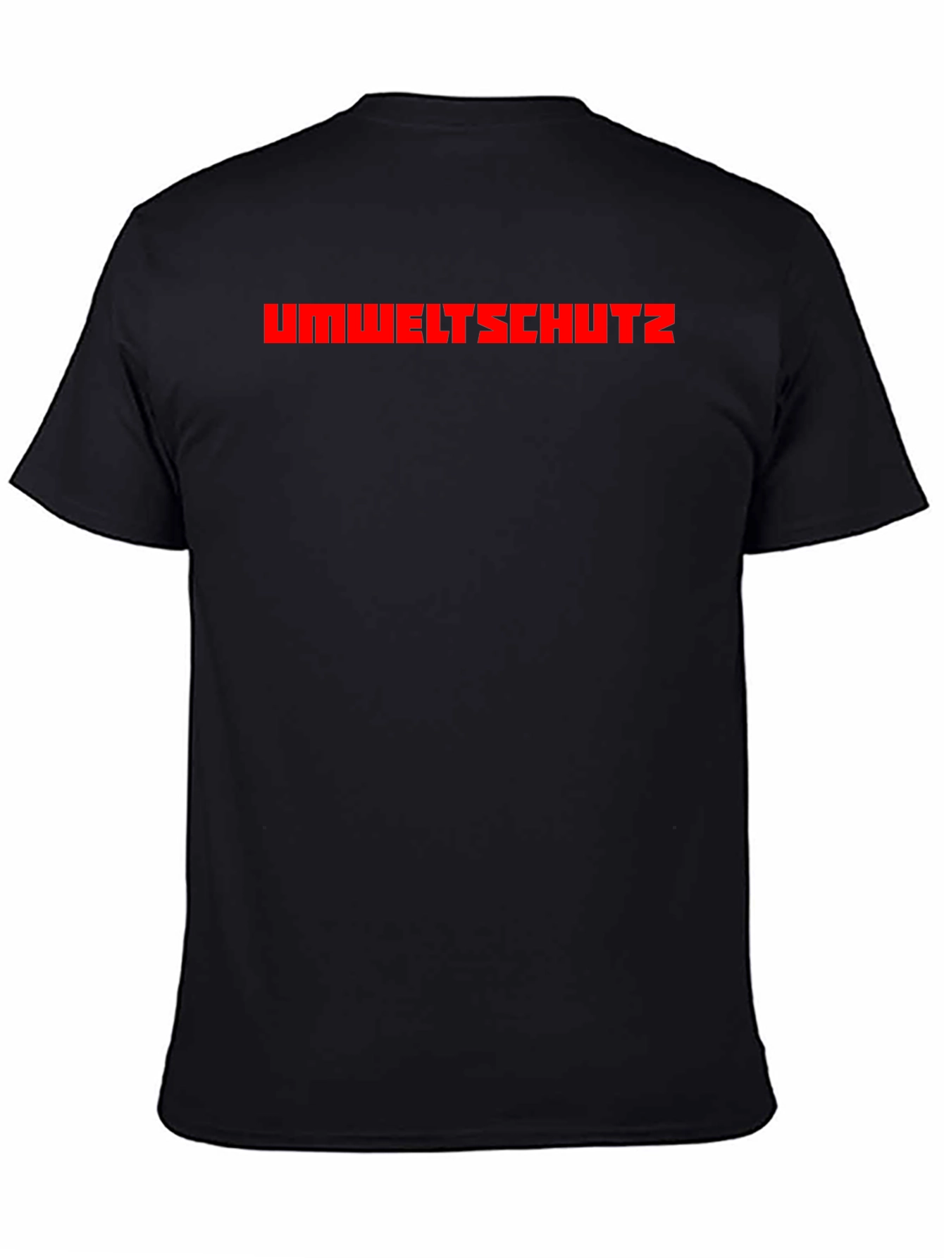 Umweltschutz T-Shirt - Black Crew Neck Tee