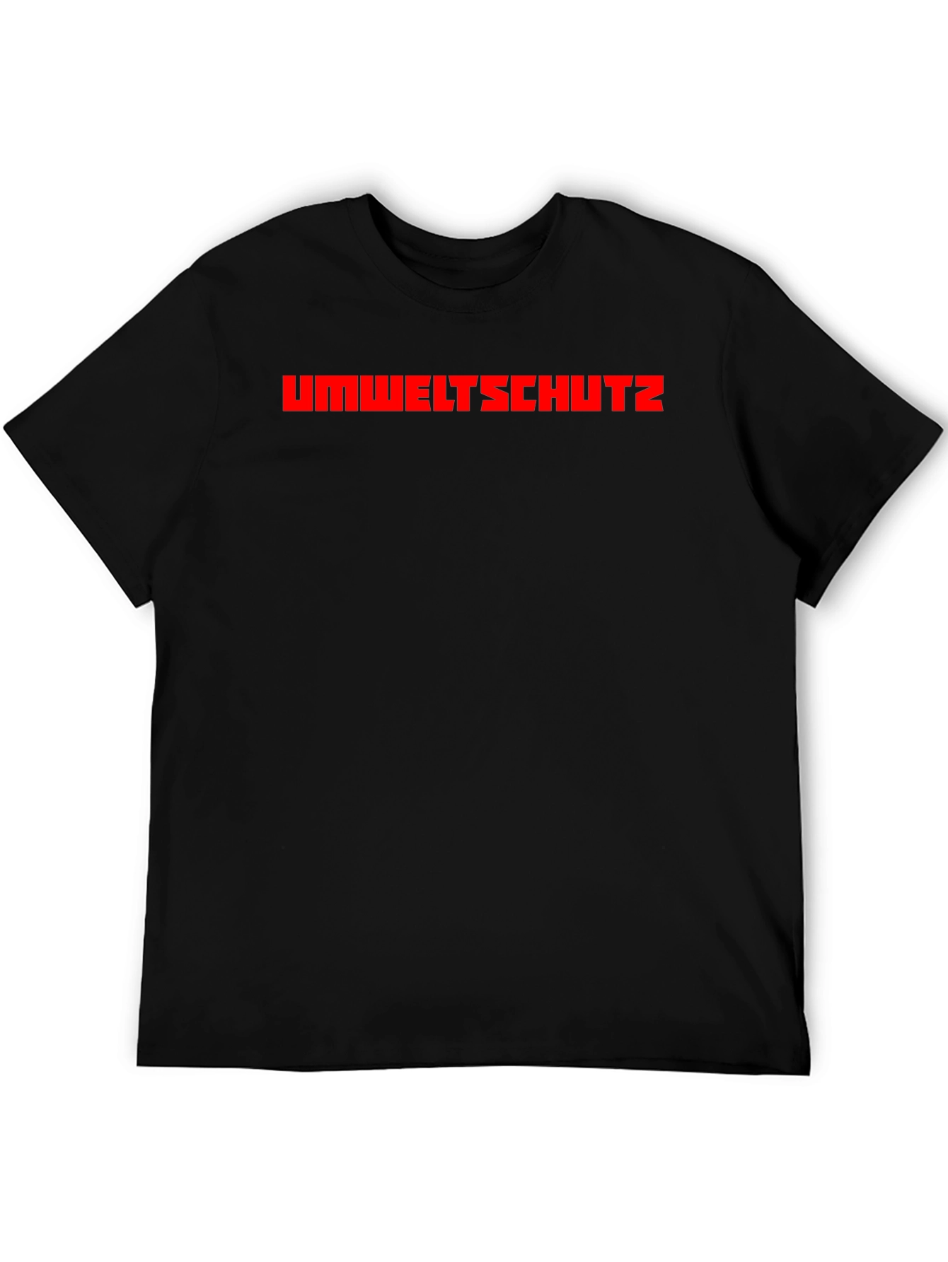Umweltschutz T-Shirt - Black Crew Neck Tee