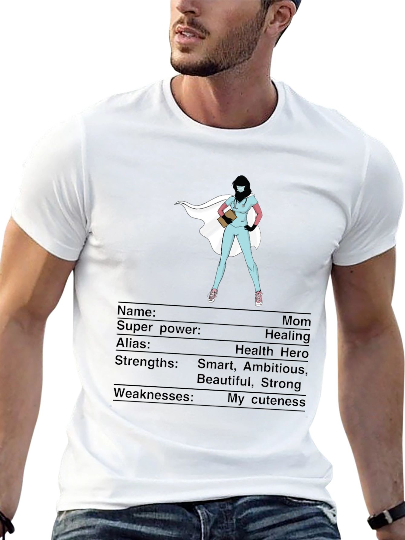 Hero Nurse Mom T-Shirt - Healing Superpower