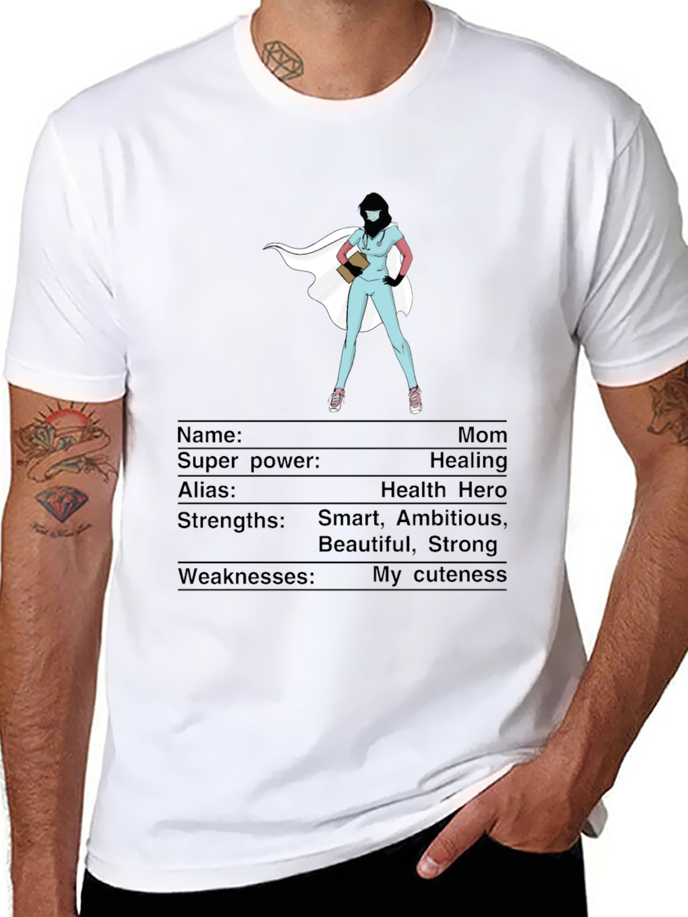 Hero Nurse Mom T-Shirt - Healing Superpower