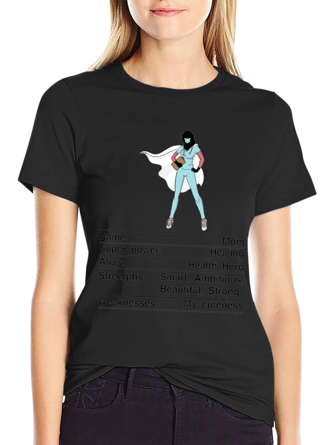 Hero Nurse Mom T-Shirt - Healing Superpower