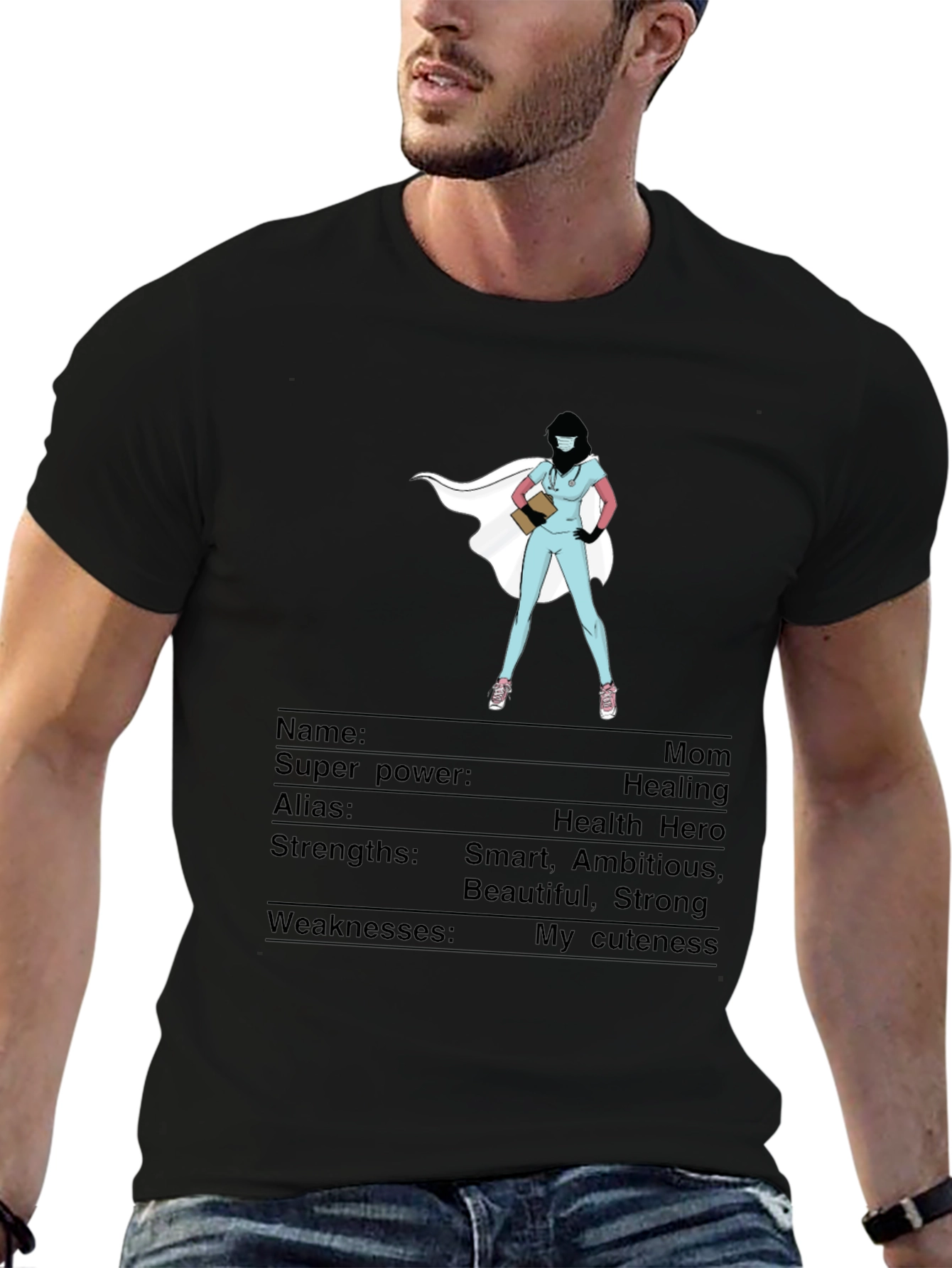 Hero Nurse Mom T-Shirt - Healing Superpower