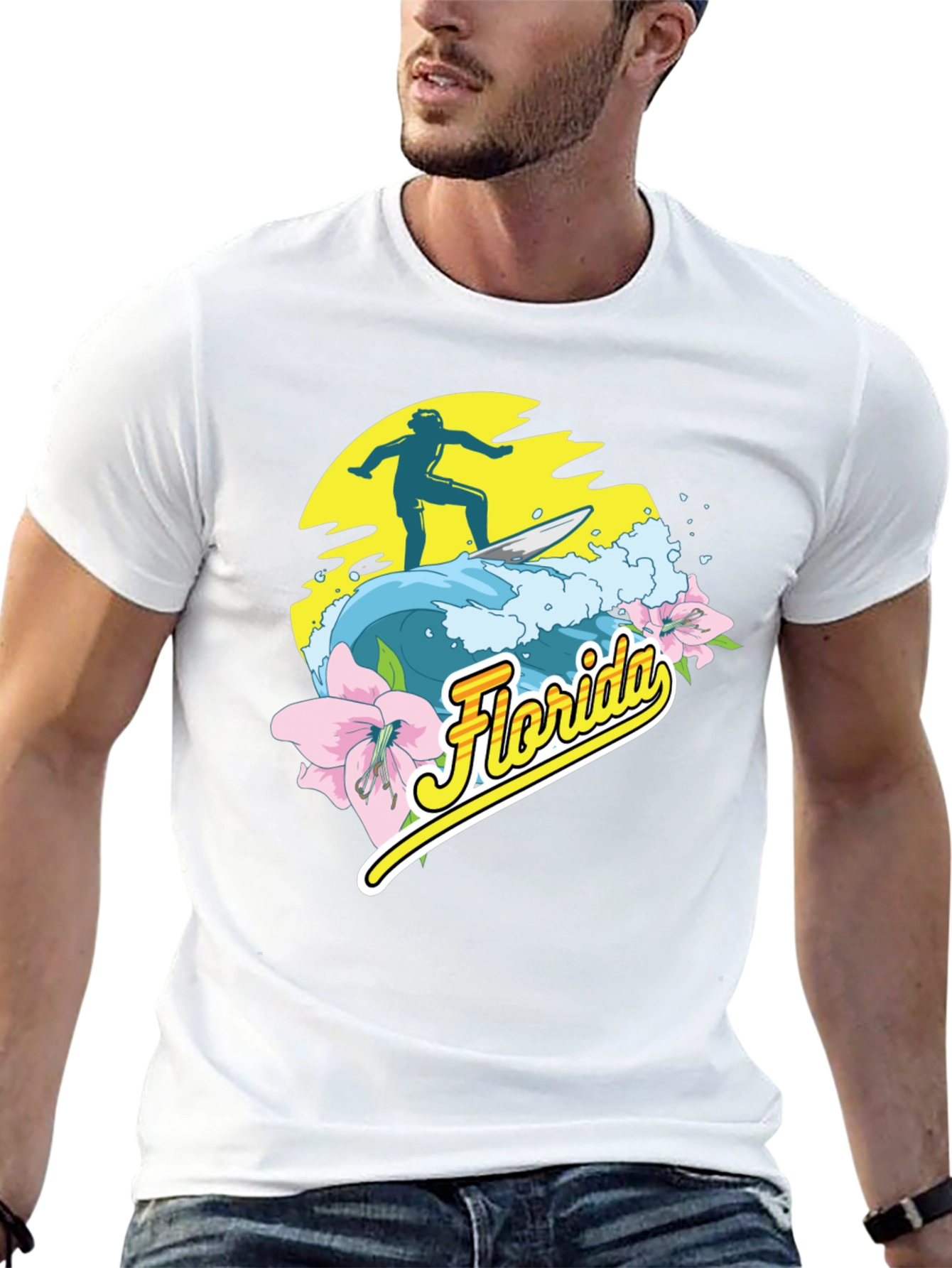 Florida Surfer Graphic T-Shirt
