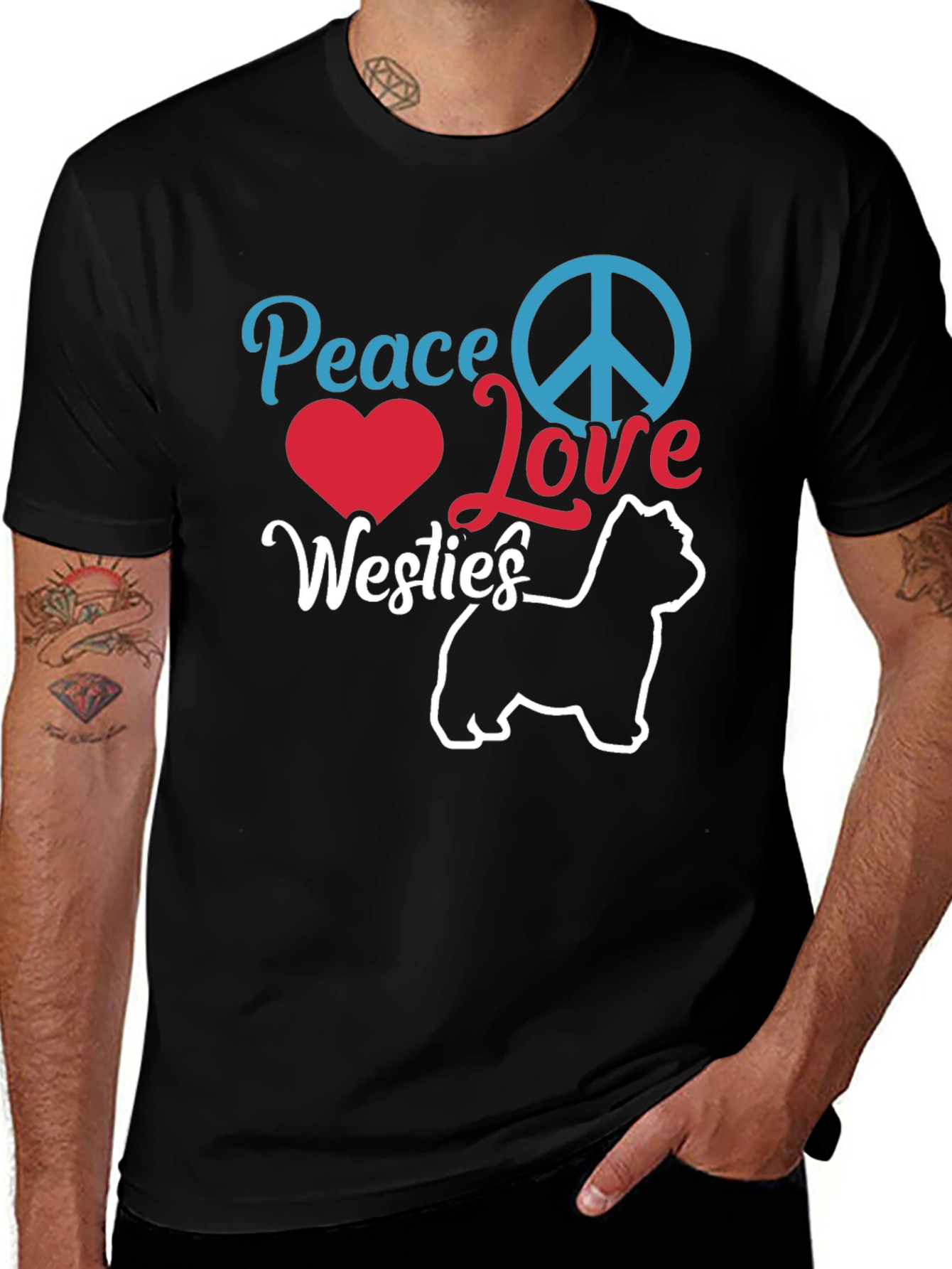 Peace Love Westies Graphic T-Shirt