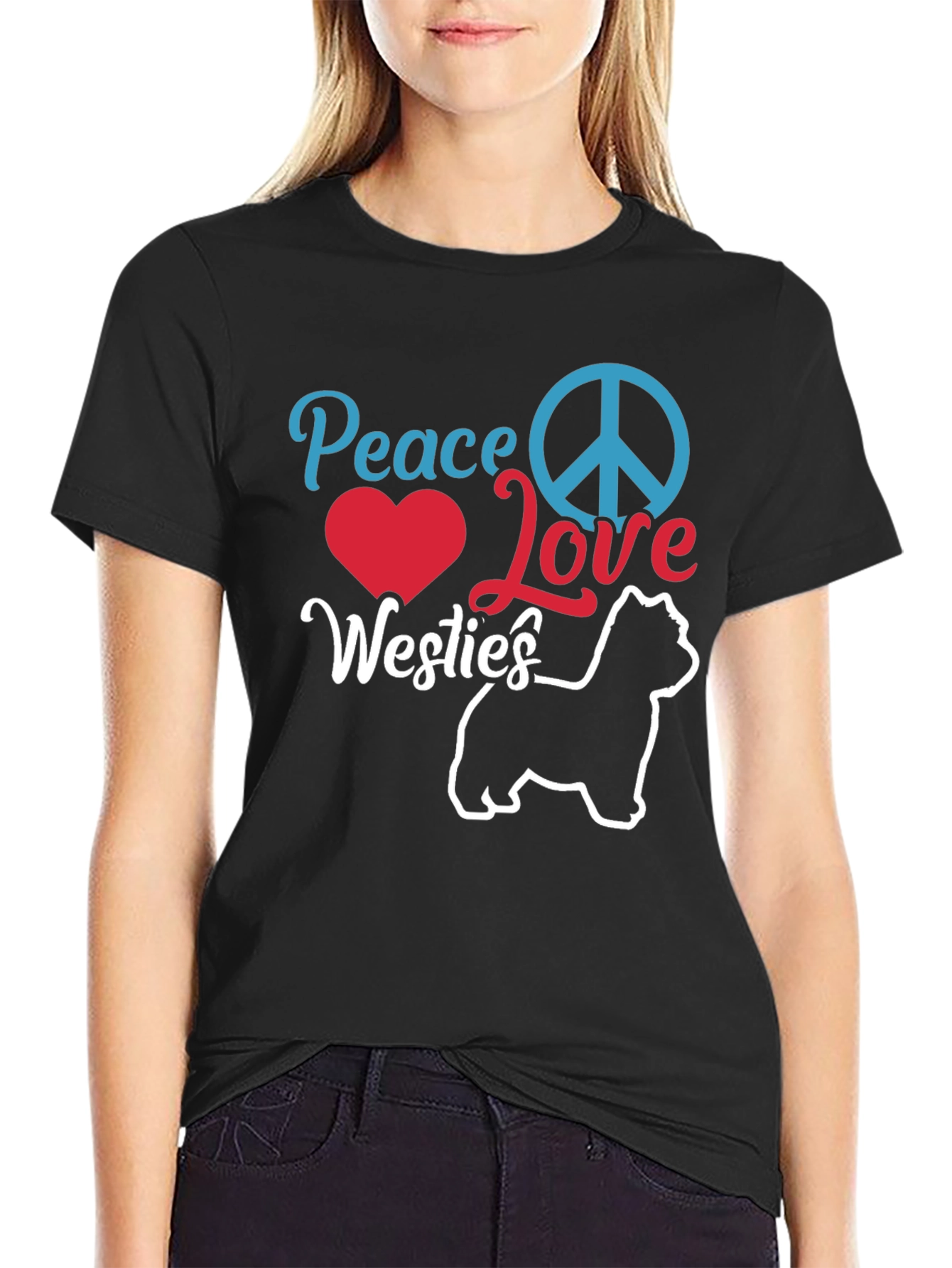 Peace Love Westies Graphic T-Shirt