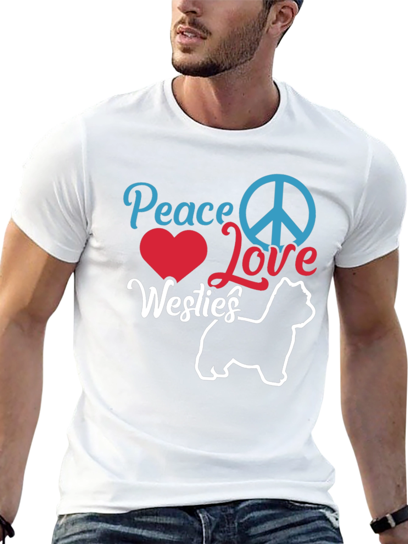 Peace Love Westies Graphic T-Shirt