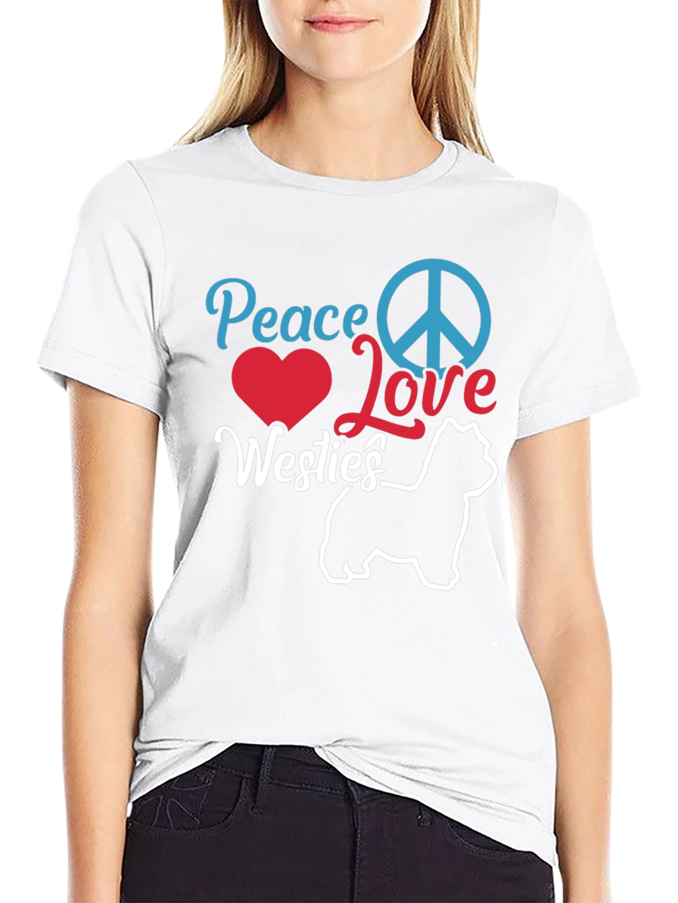 Peace Love Westies Graphic T-Shirt