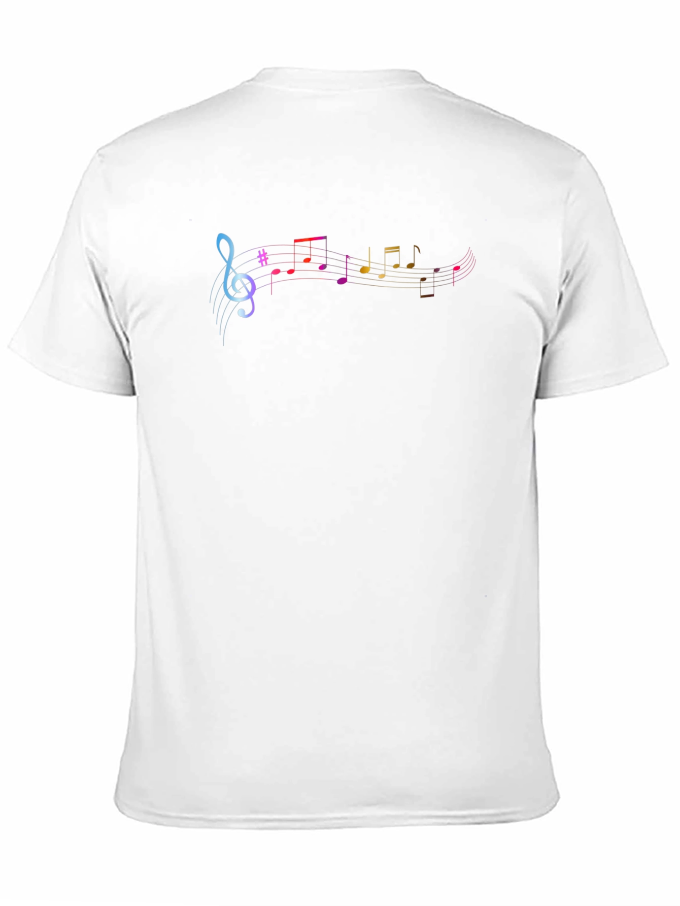 Music Note Graphic Print Black T-Shirt