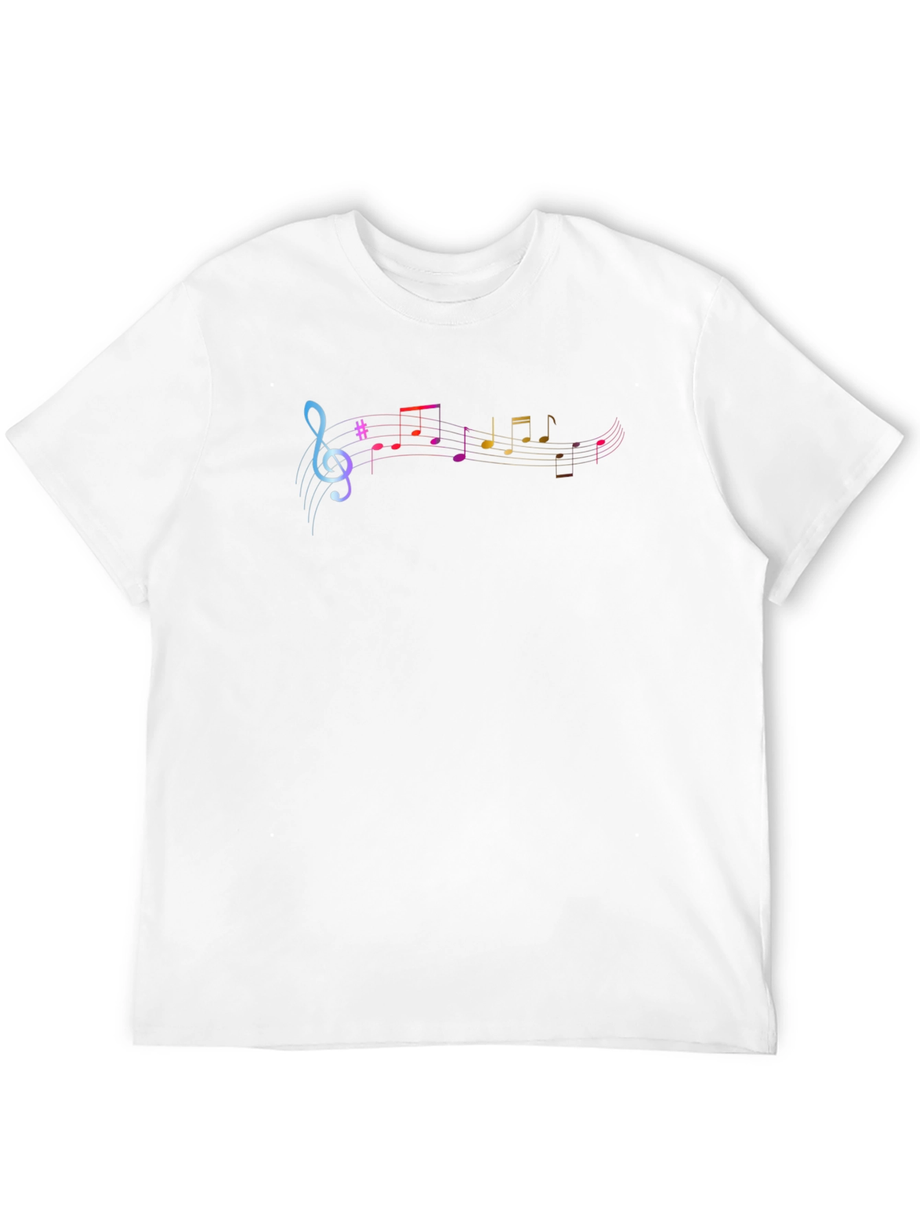 Music Note Graphic Print Black T-Shirt