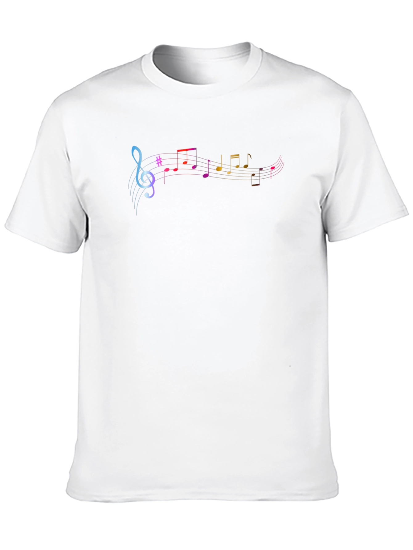 Music Note Graphic Print Black T-Shirt