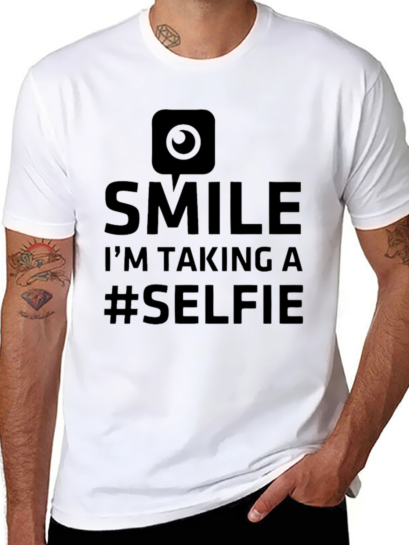 Smile Selfie Graphic T-Shirt - Trendy Fun Apparel