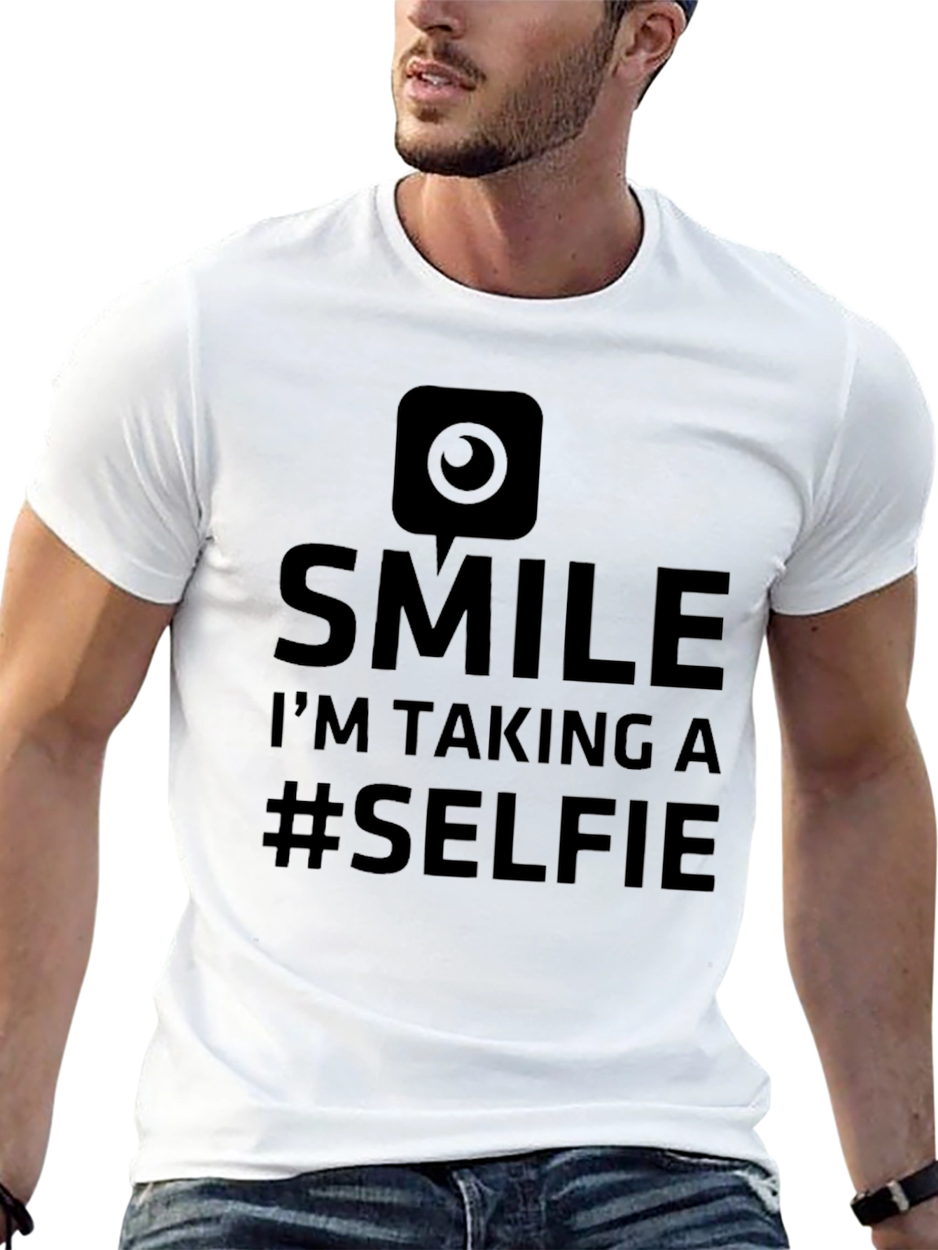 Smile Selfie Graphic T-Shirt - Trendy Fun Apparel