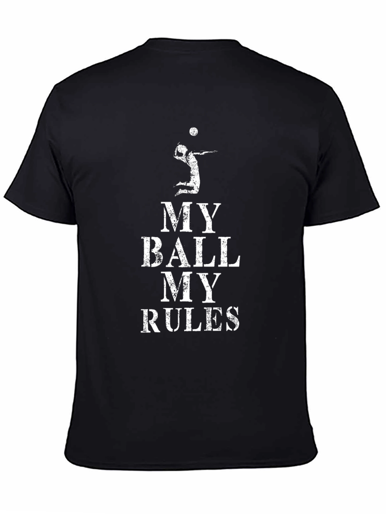 Volleyball My Ball My Rules Black T-Shirt