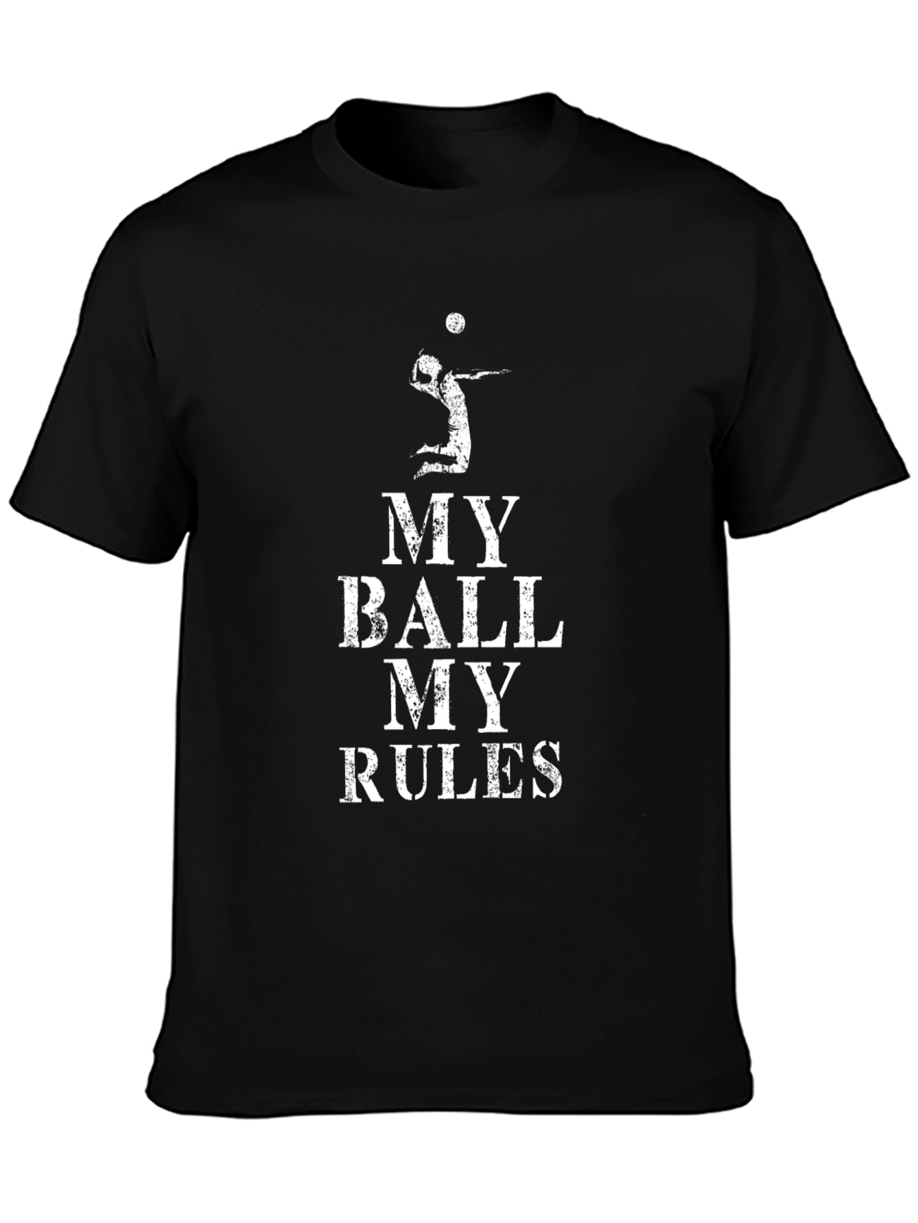 Volleyball My Ball My Rules Black T-Shirt